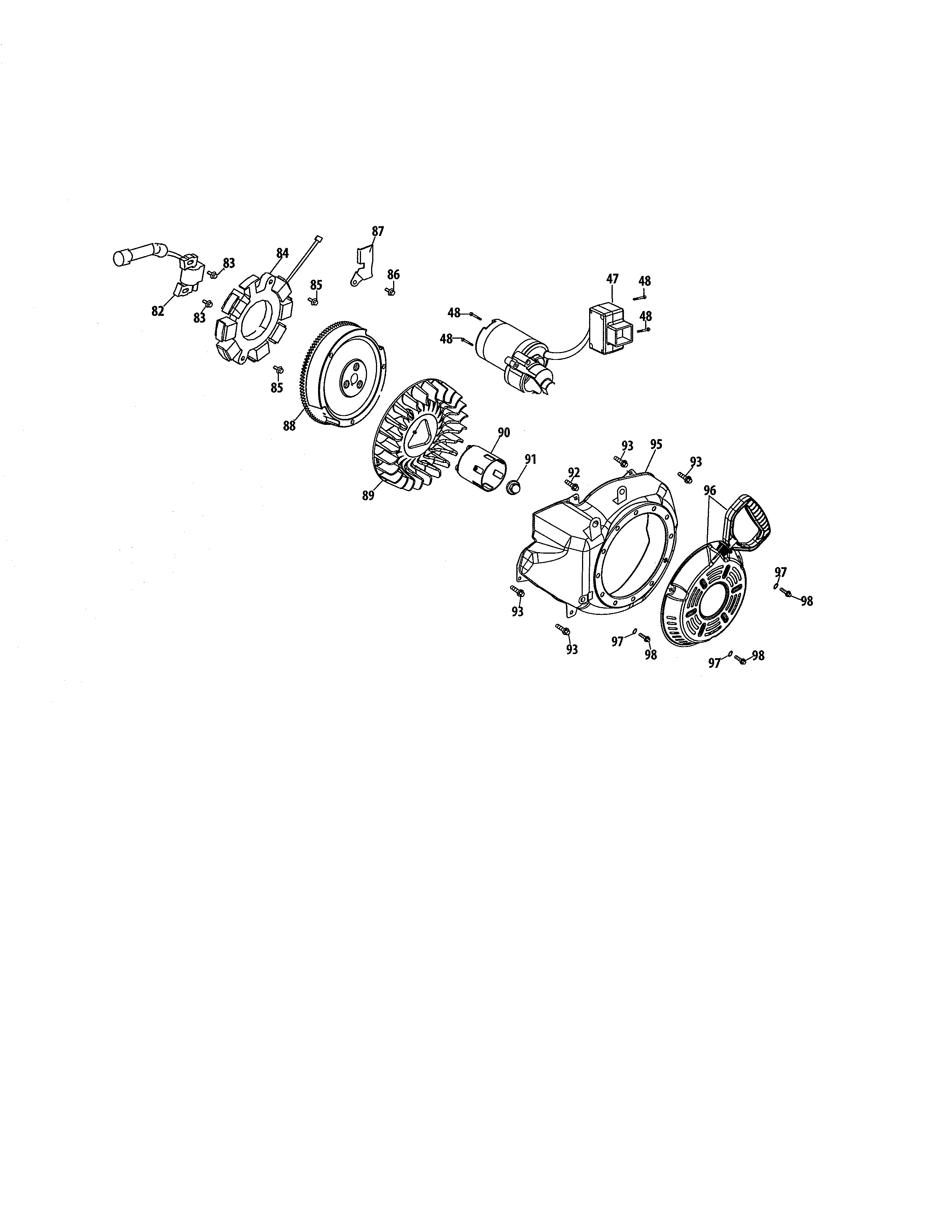 Craftsman 247888480 blower housing/flywheel diagram