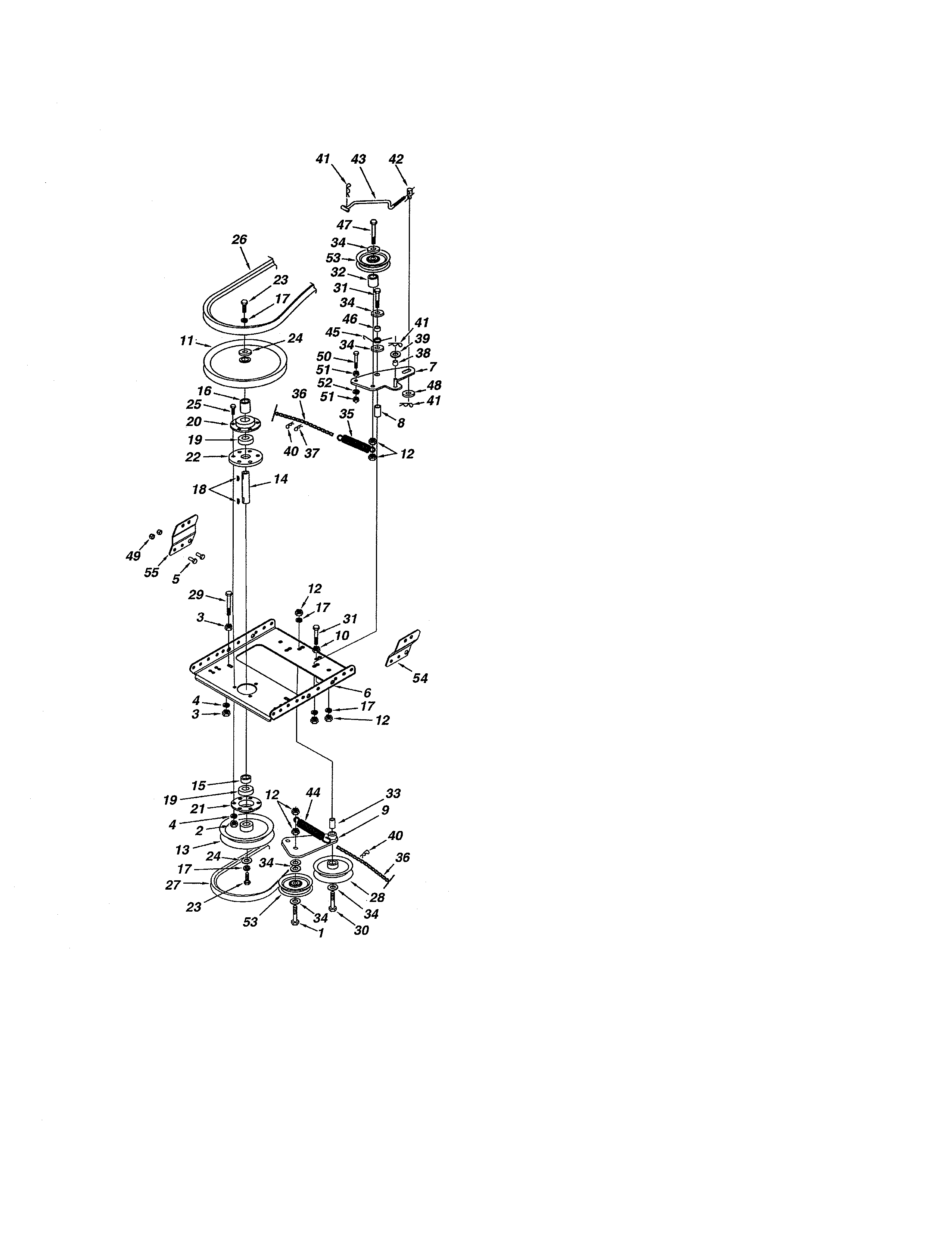 Craftsman 486248371 pulleys/belts diagram