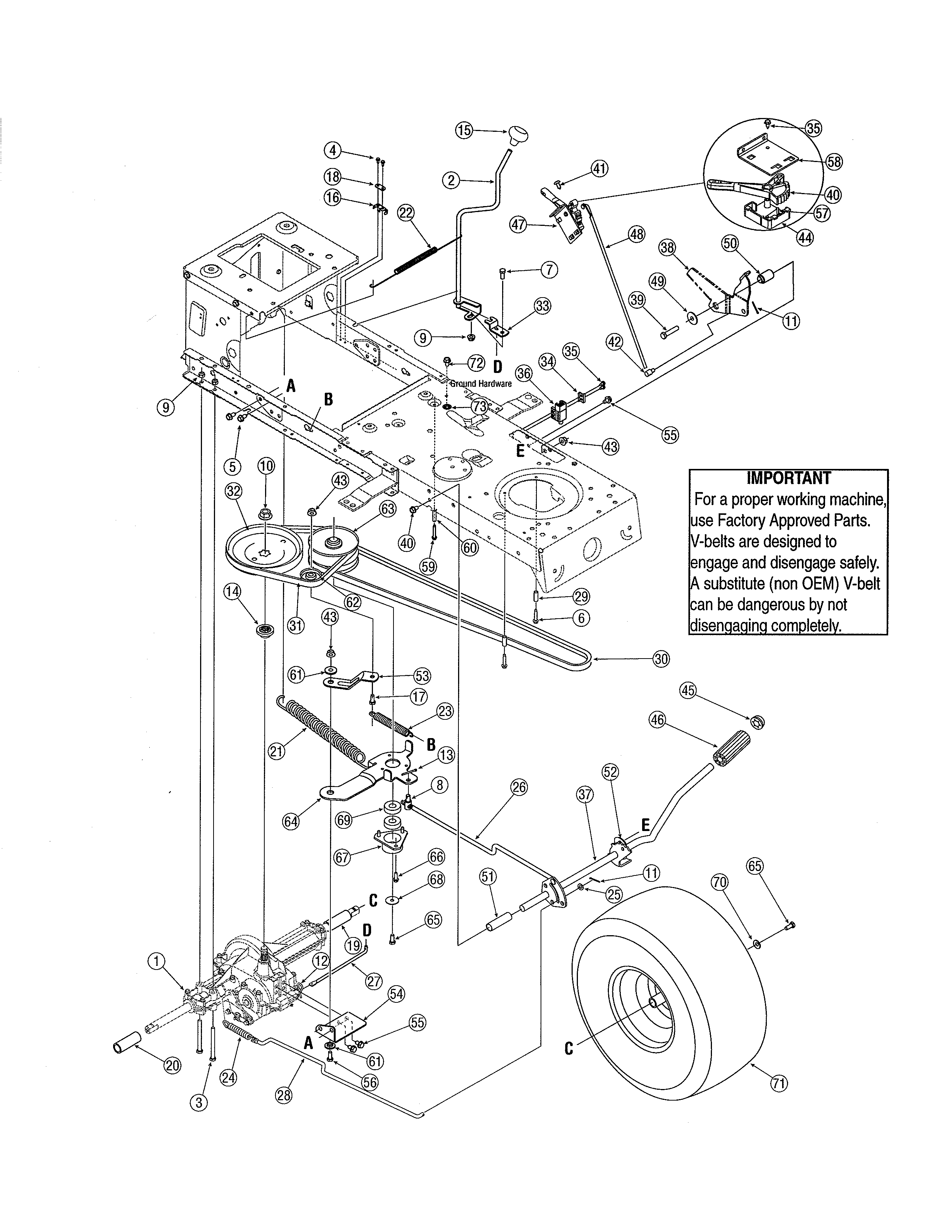 MTD 13AH762F752 transmission diagram