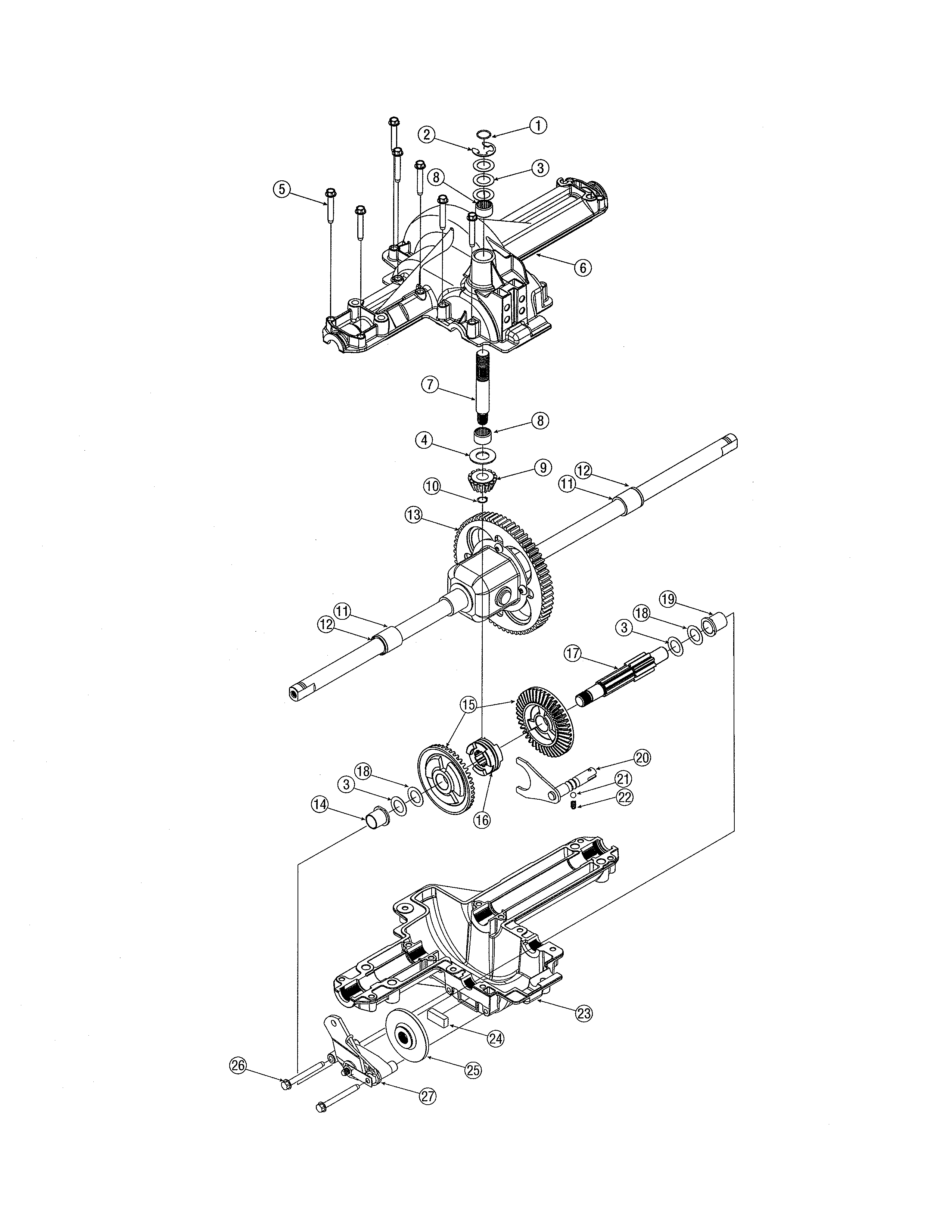 MTD 13AH762F752 differential diagram