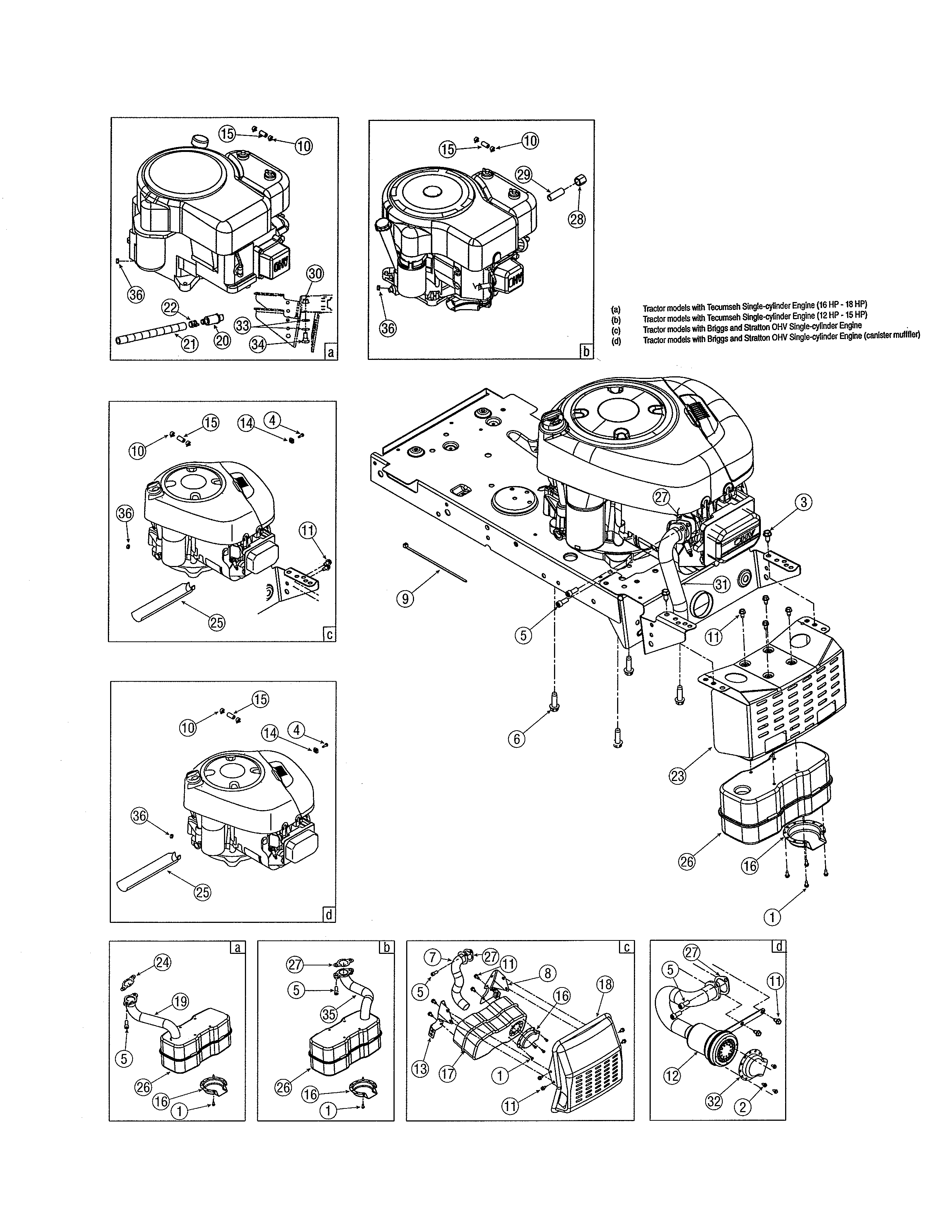 MTD 13AH762F752 muffler/engine diagram