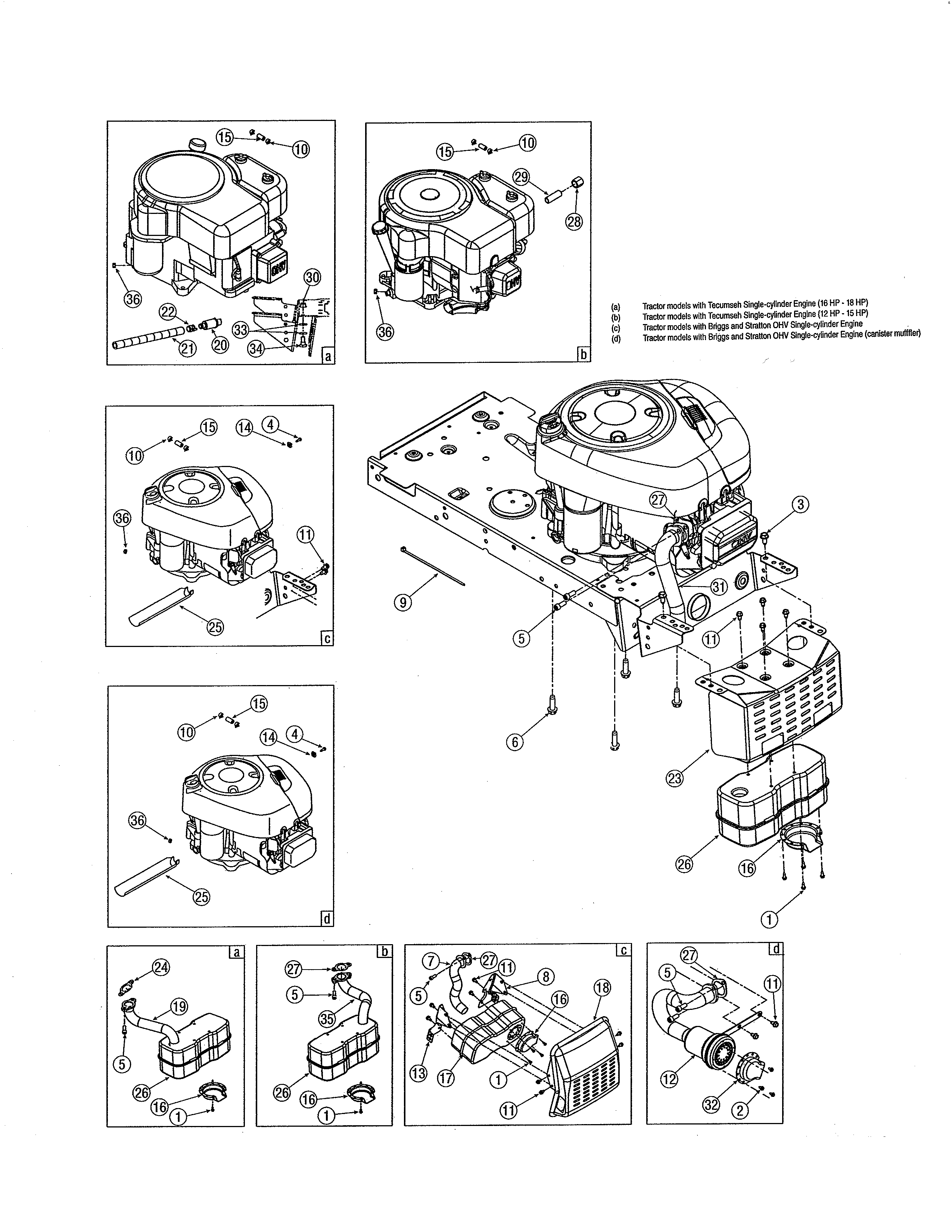 Yard-Man 13AN771G755 muffler/engine diagram