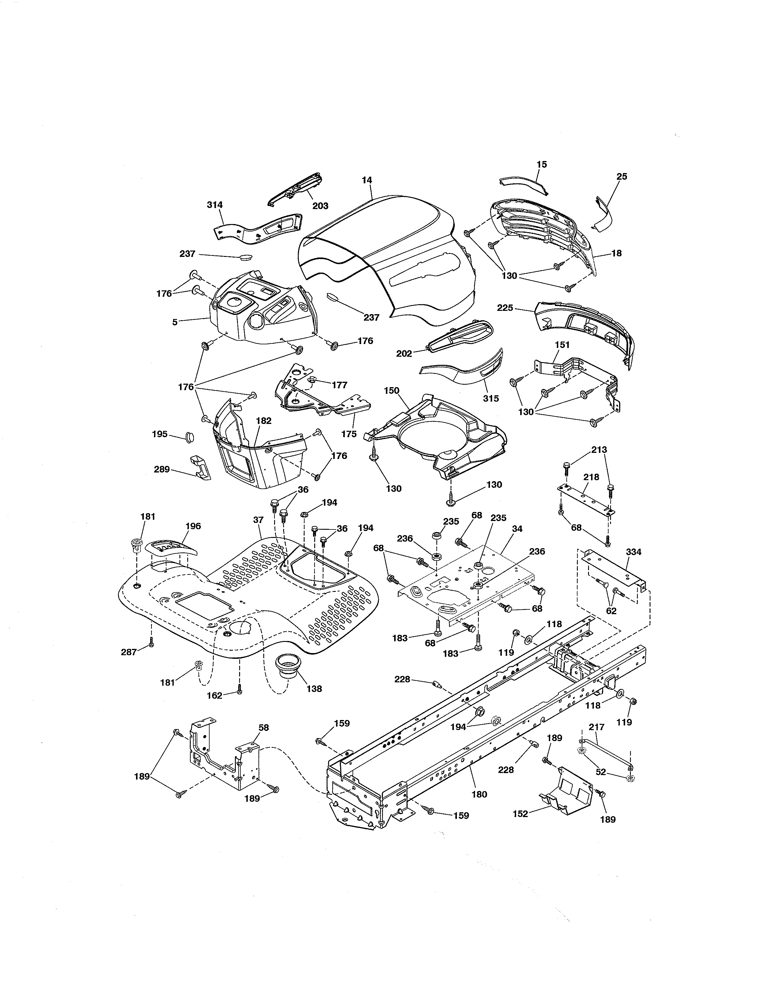 Craftsman 917254810 chassis diagram