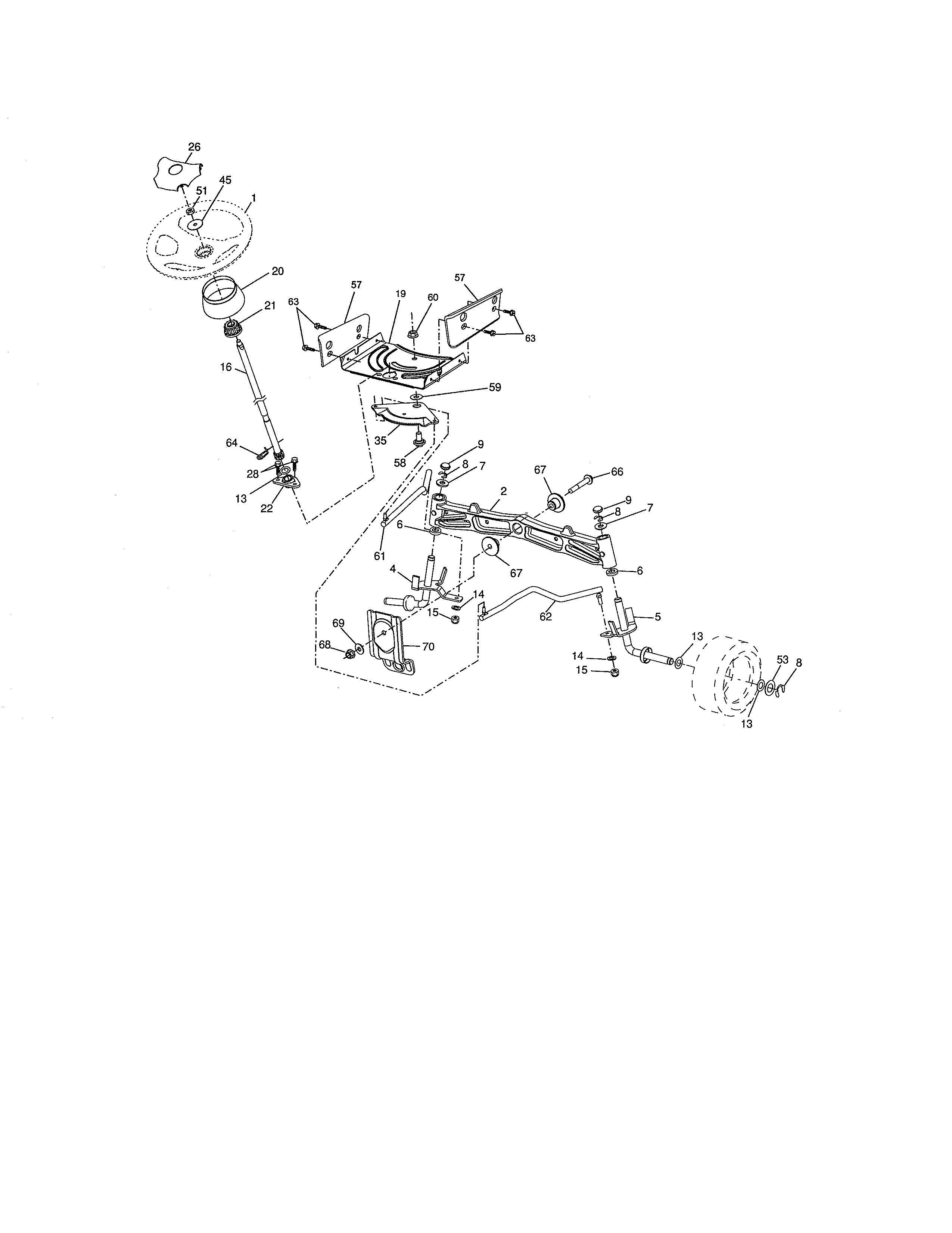 Craftsman 917254810 steering diagram