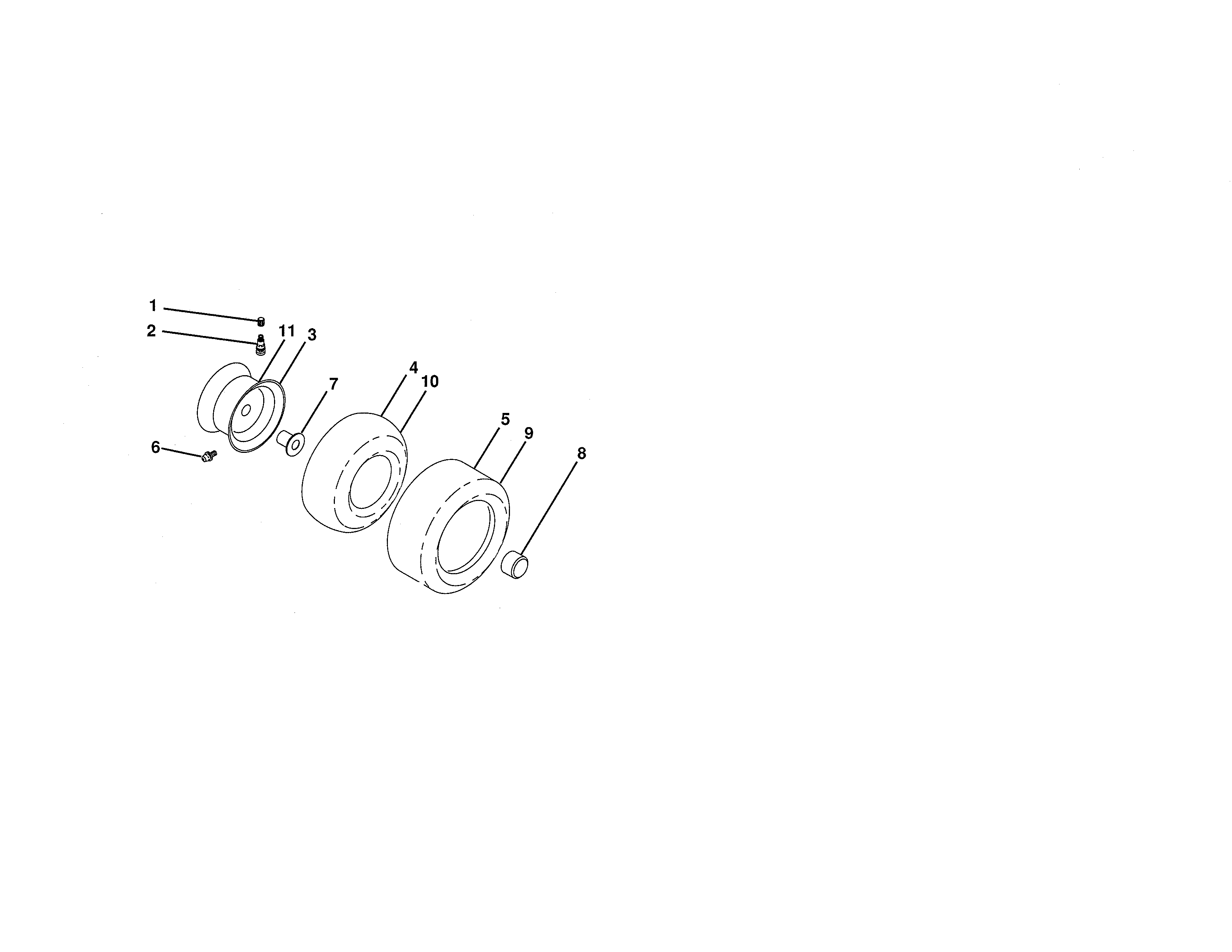 Craftsman 917254810 wheels and tires diagram