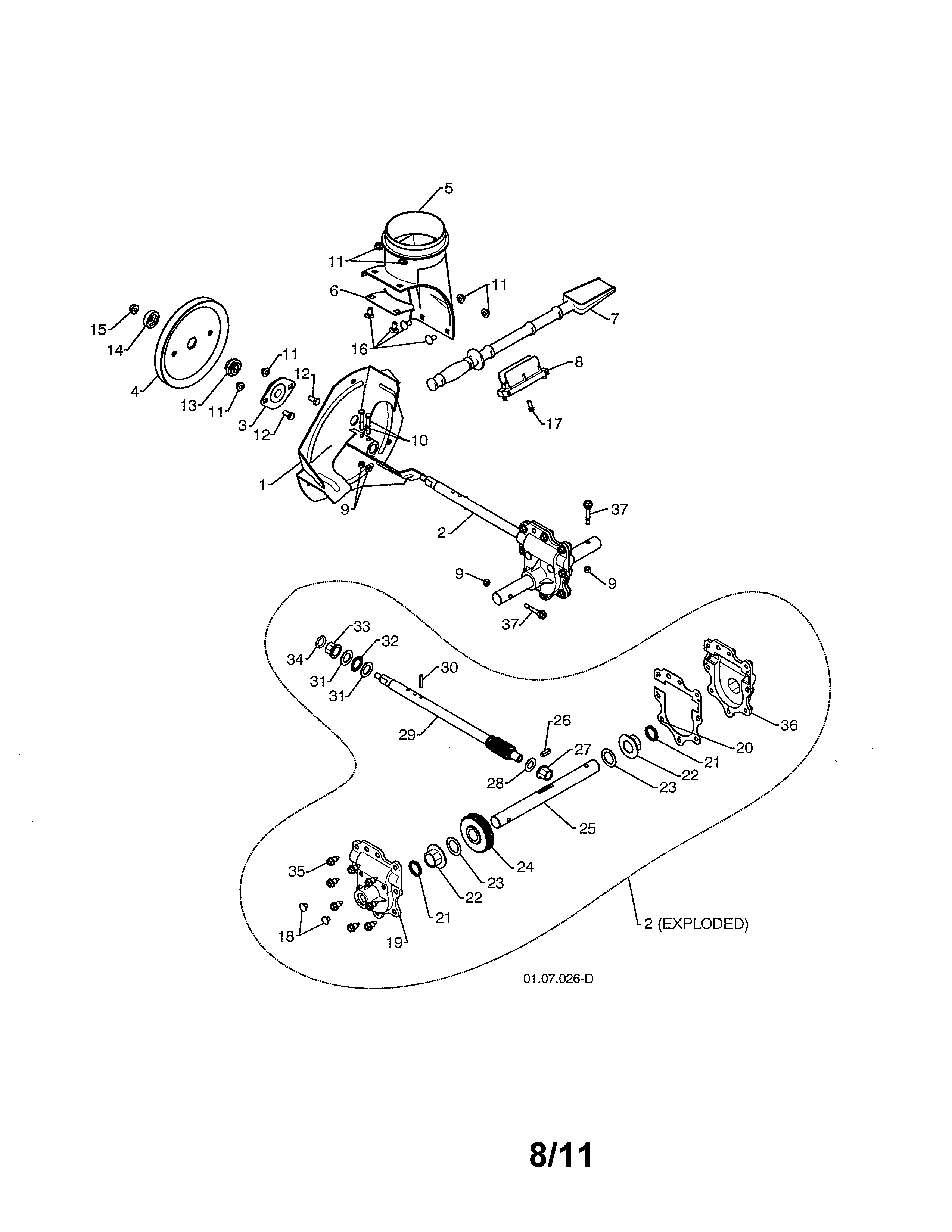 Craftsman 91788777 impeller & gear box diagram