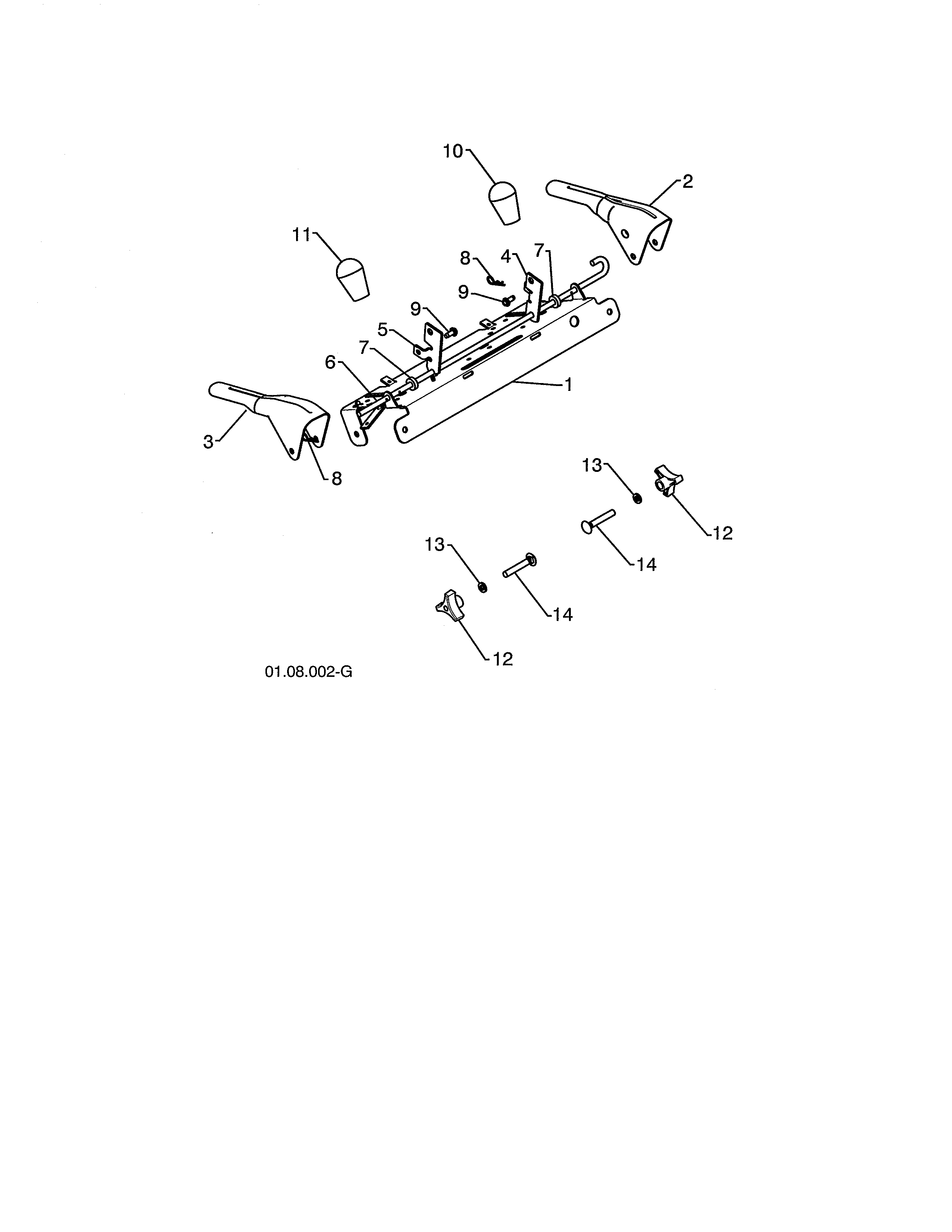 Craftsman 91788777 control panel & levers diagram