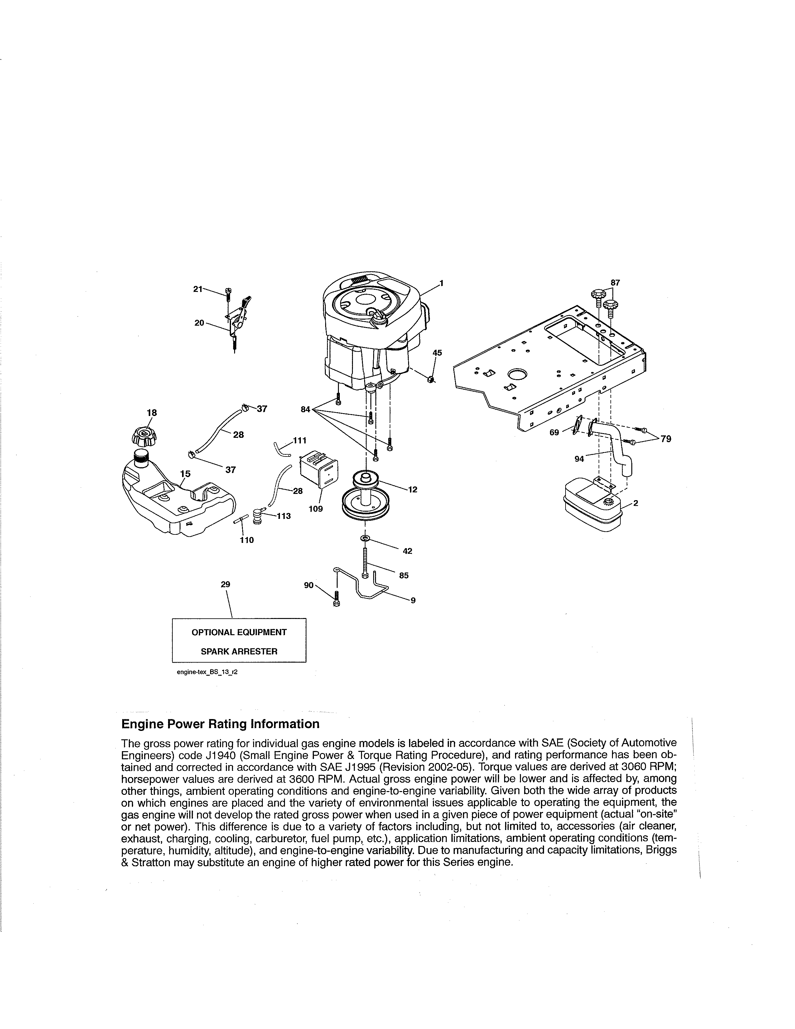 Craftsman 917289140 engine diagram