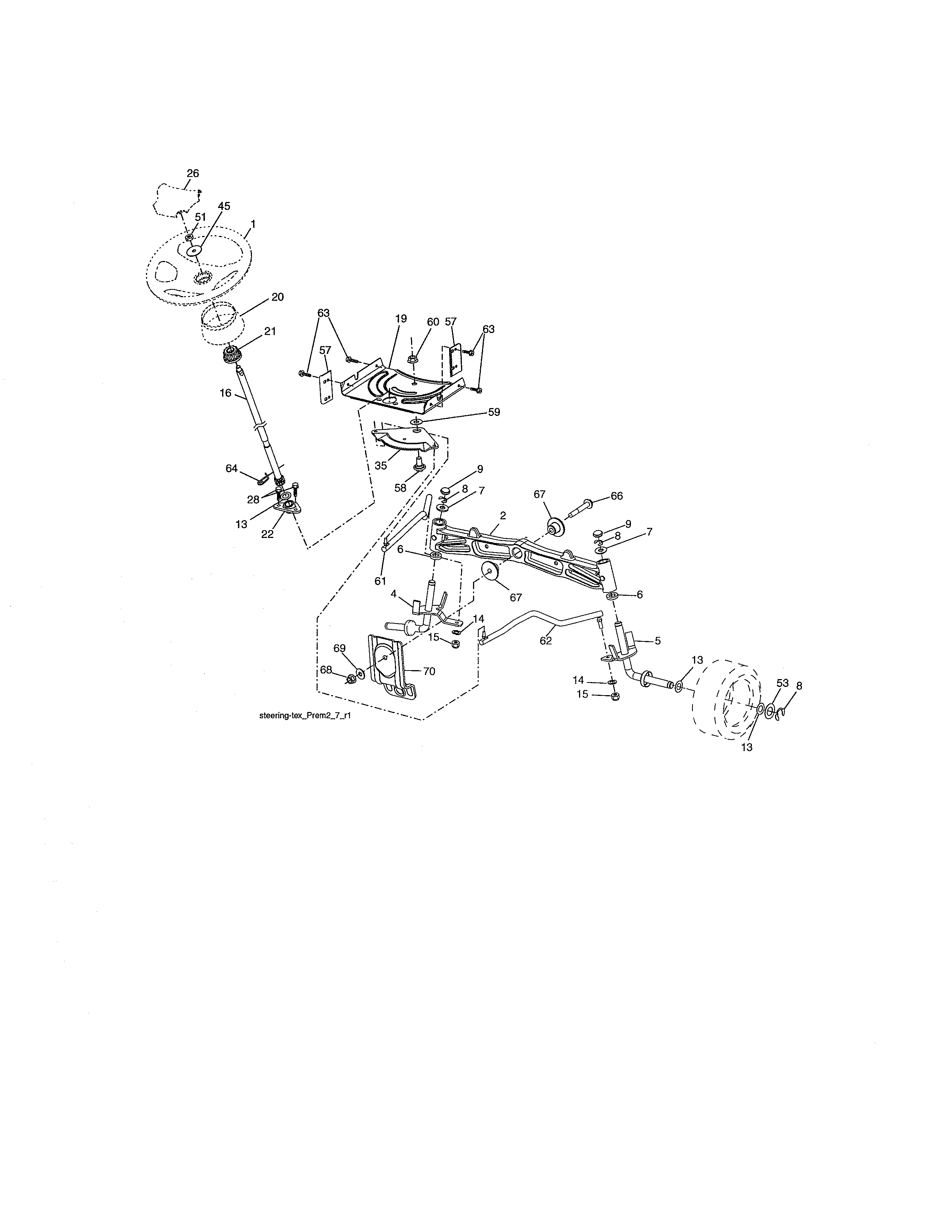 Craftsman 917289140 steering diagram
