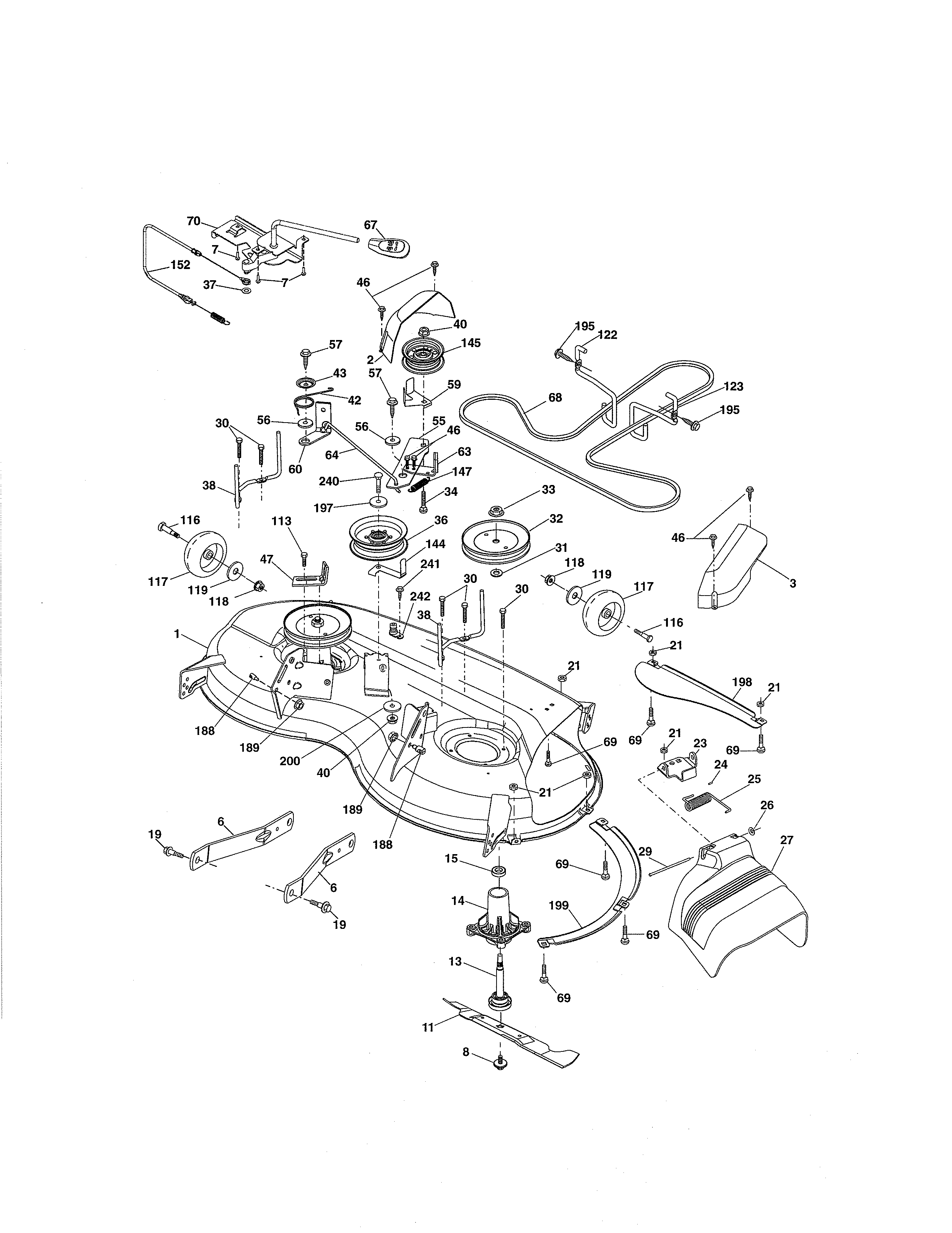 Craftsman 917289140 mower deck diagram
