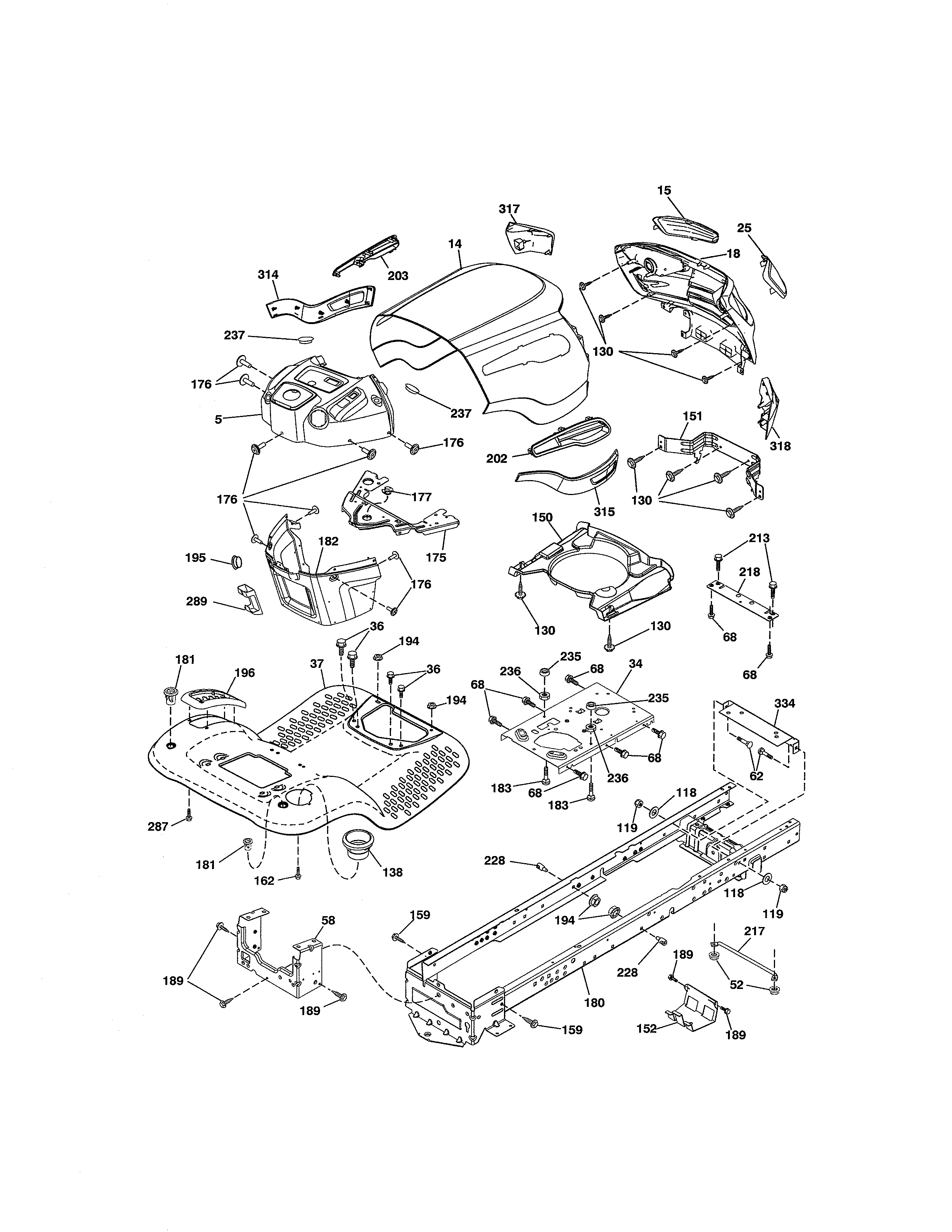 Craftsman 917289245 chassis diagram