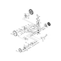 Yard-Man 12A-569Q701 wheels/deflector chute diagram