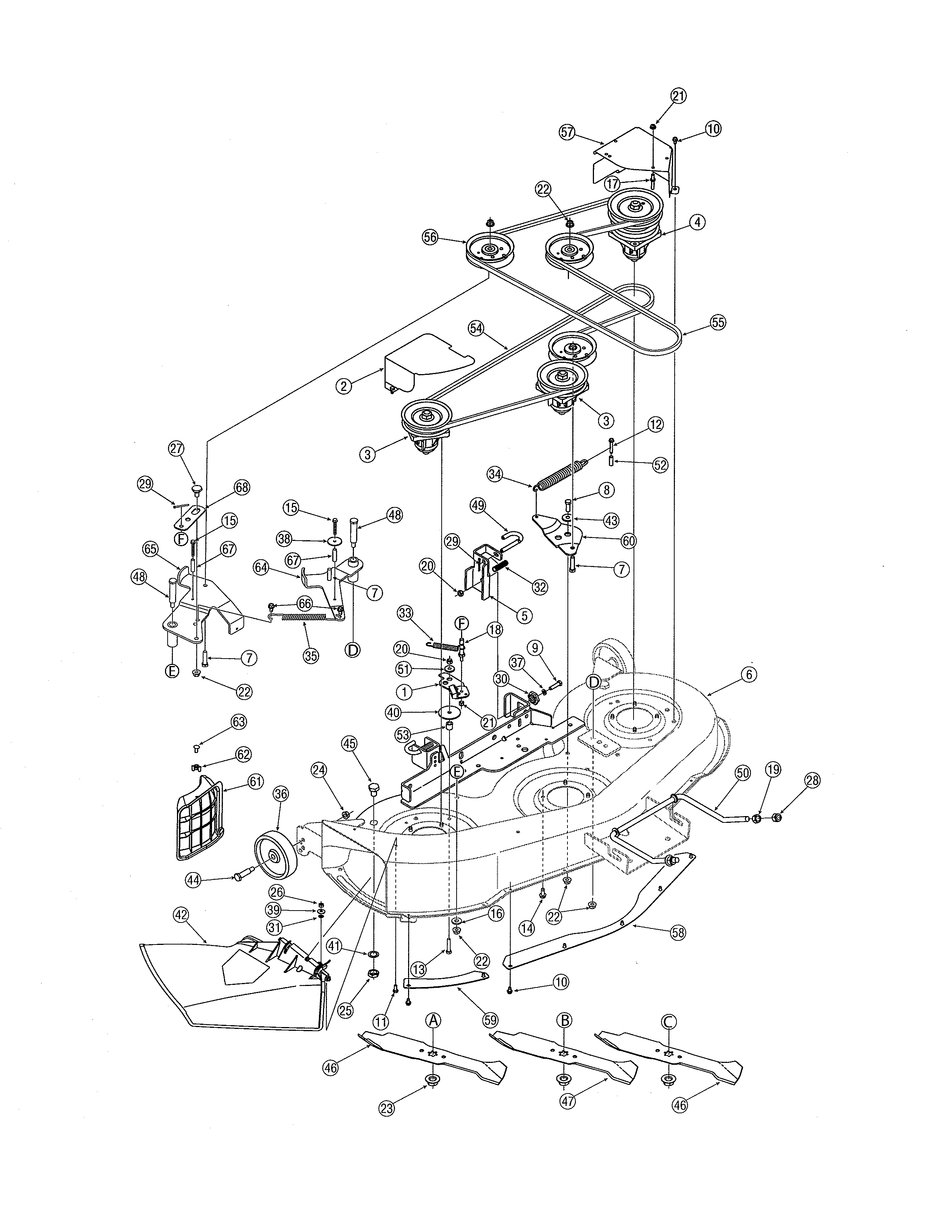 MTD 13AT605H718 deck diagram