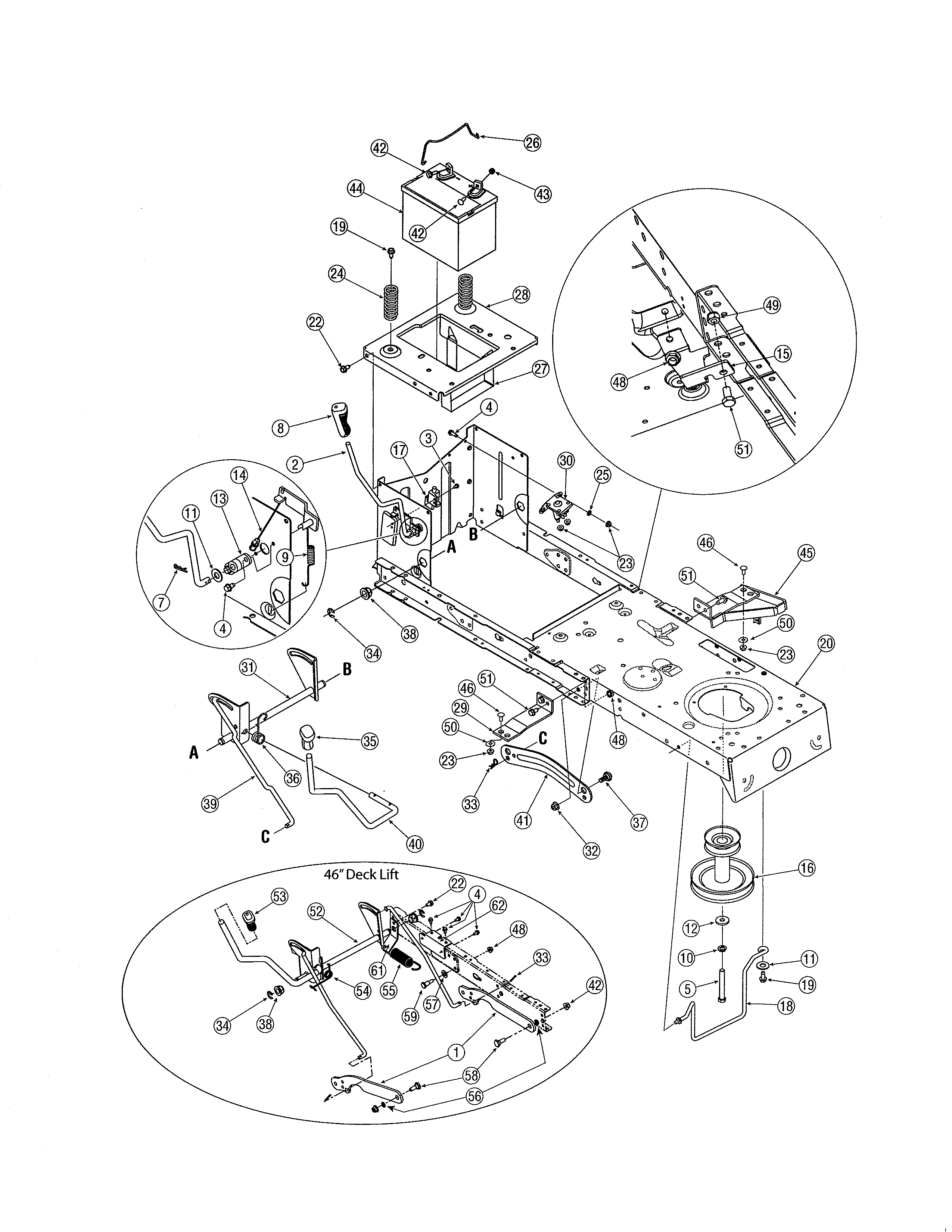 MTD 13AD771G731 frame diagram