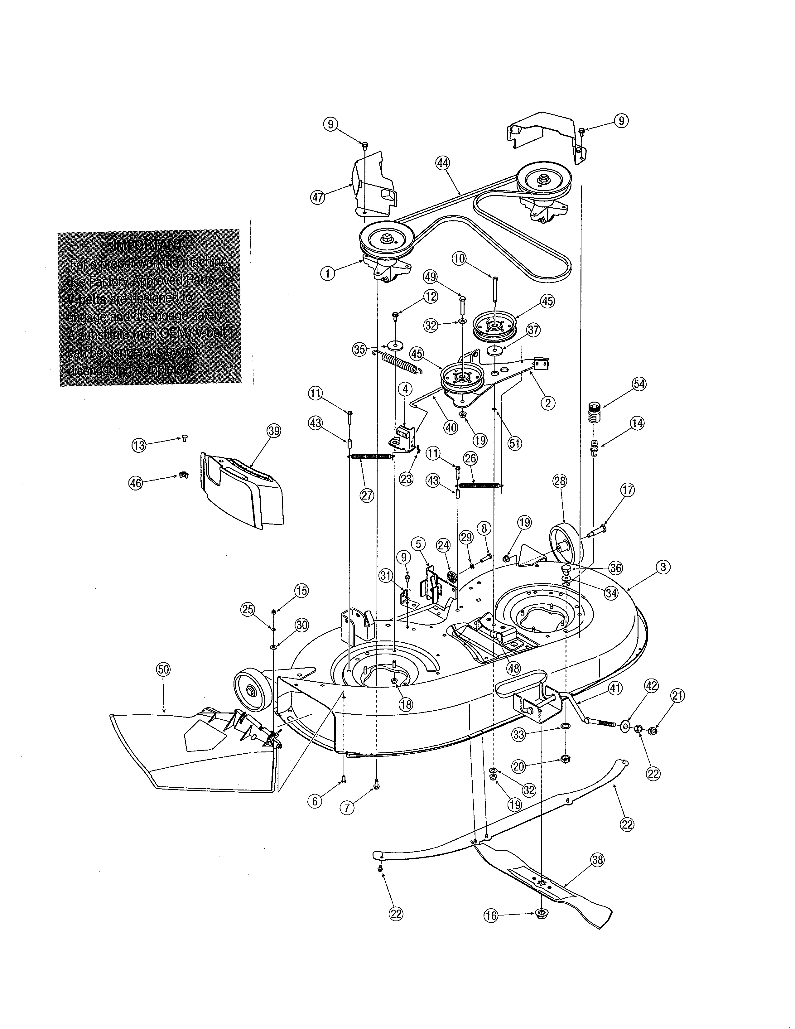 MTD 13AD771G731 42" deck diagram