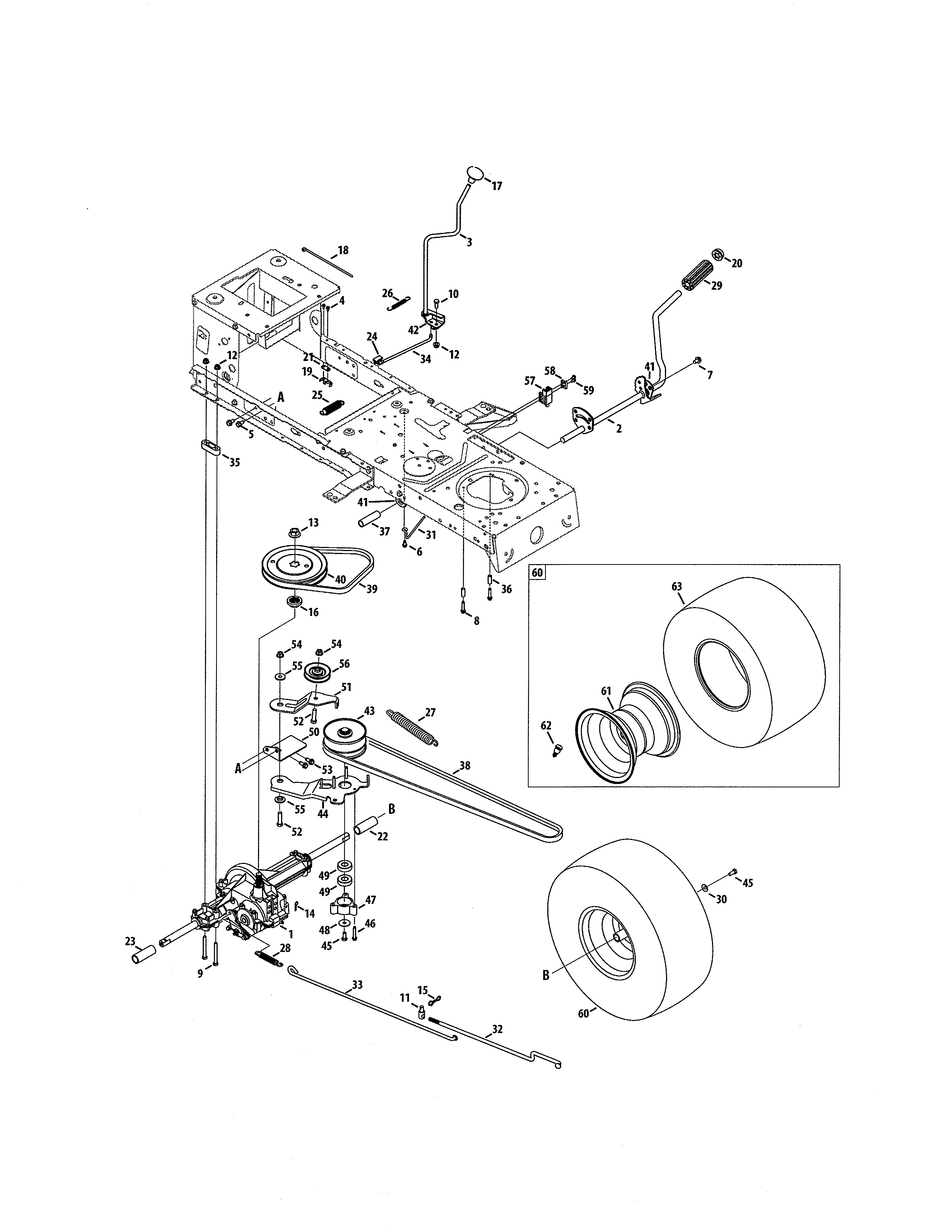 MTD 13AC76LF055 transmission diagram