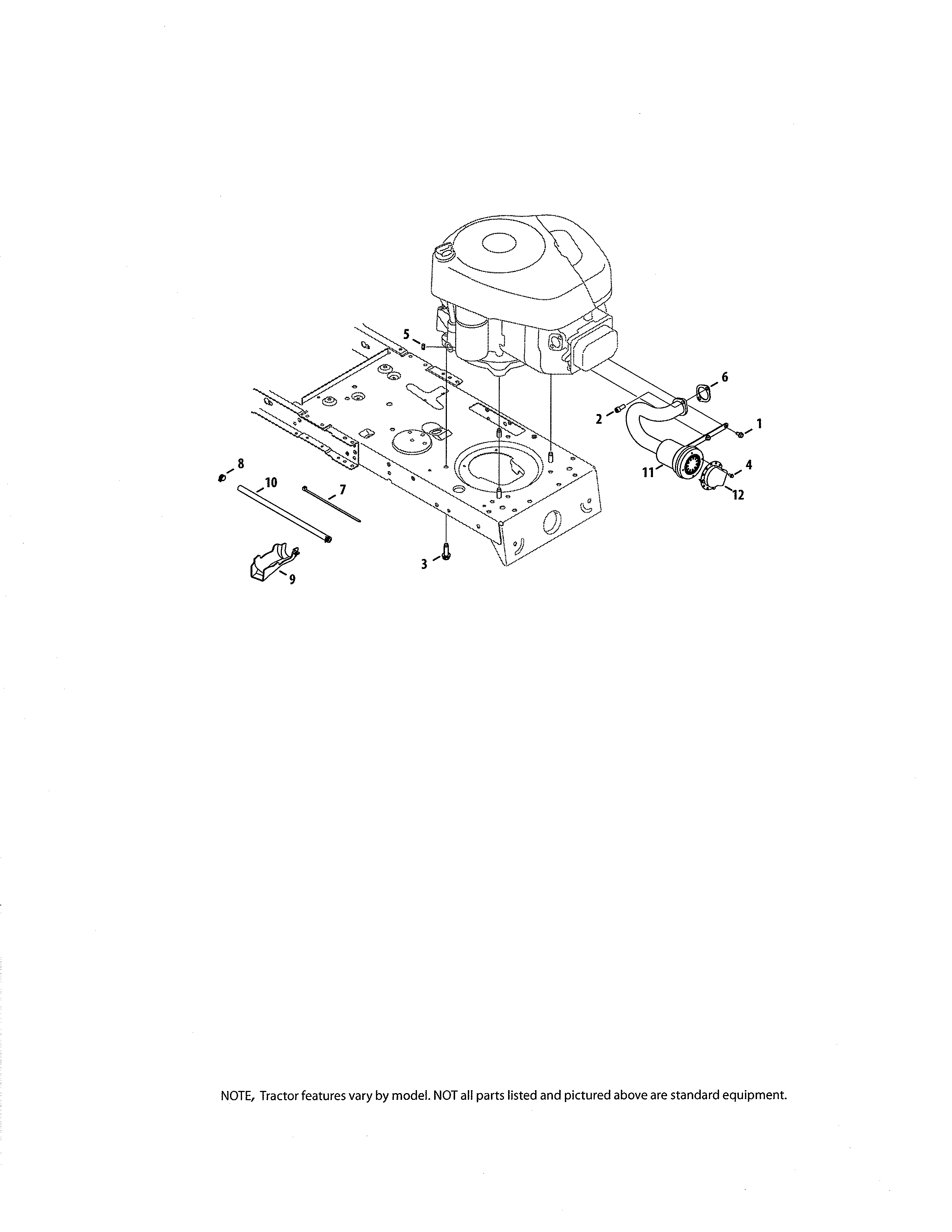 MTD 13AC76LF055 engine accessories diagram
