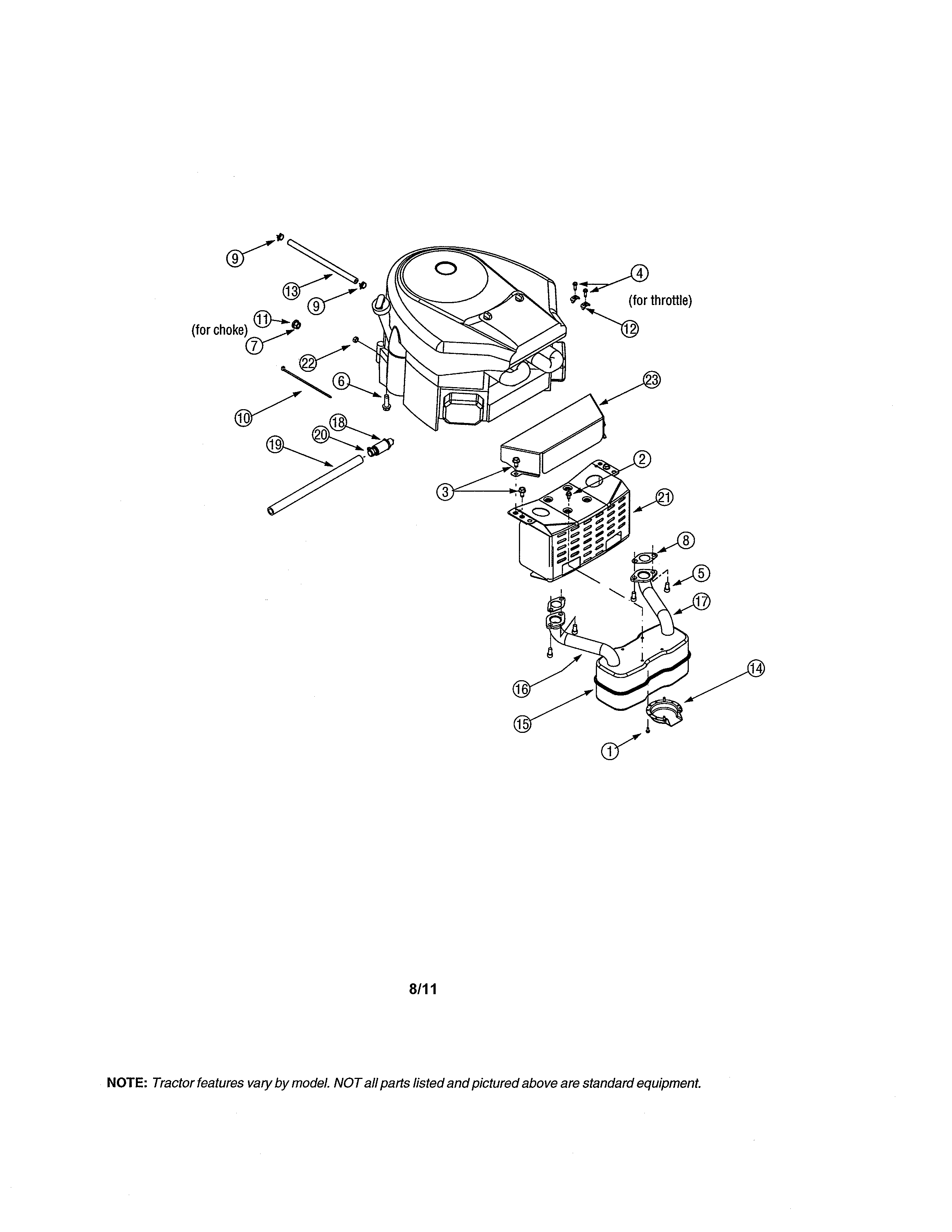 MTD 13AG601H729 muffler diagram