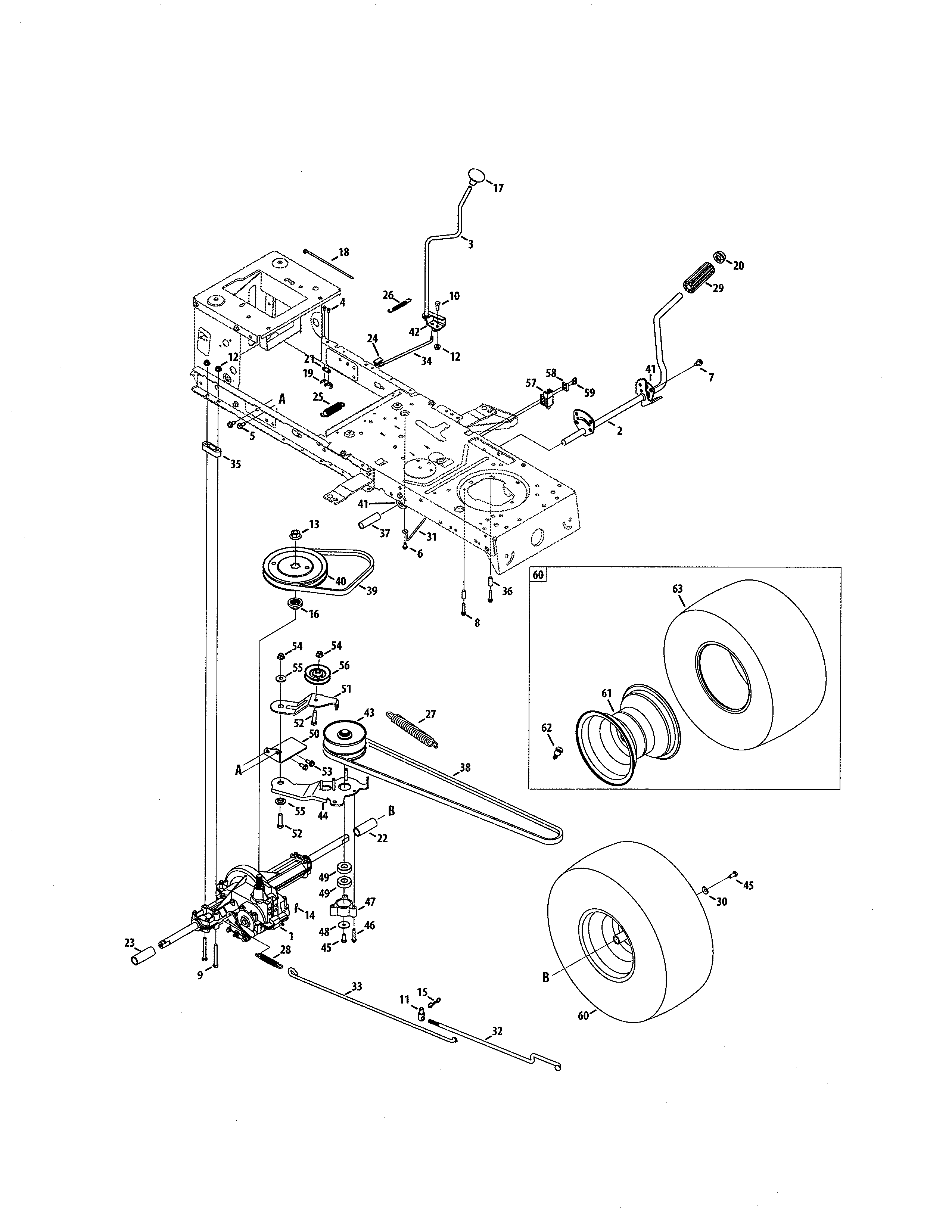 MTD 13WC76LF031 transmission diagram