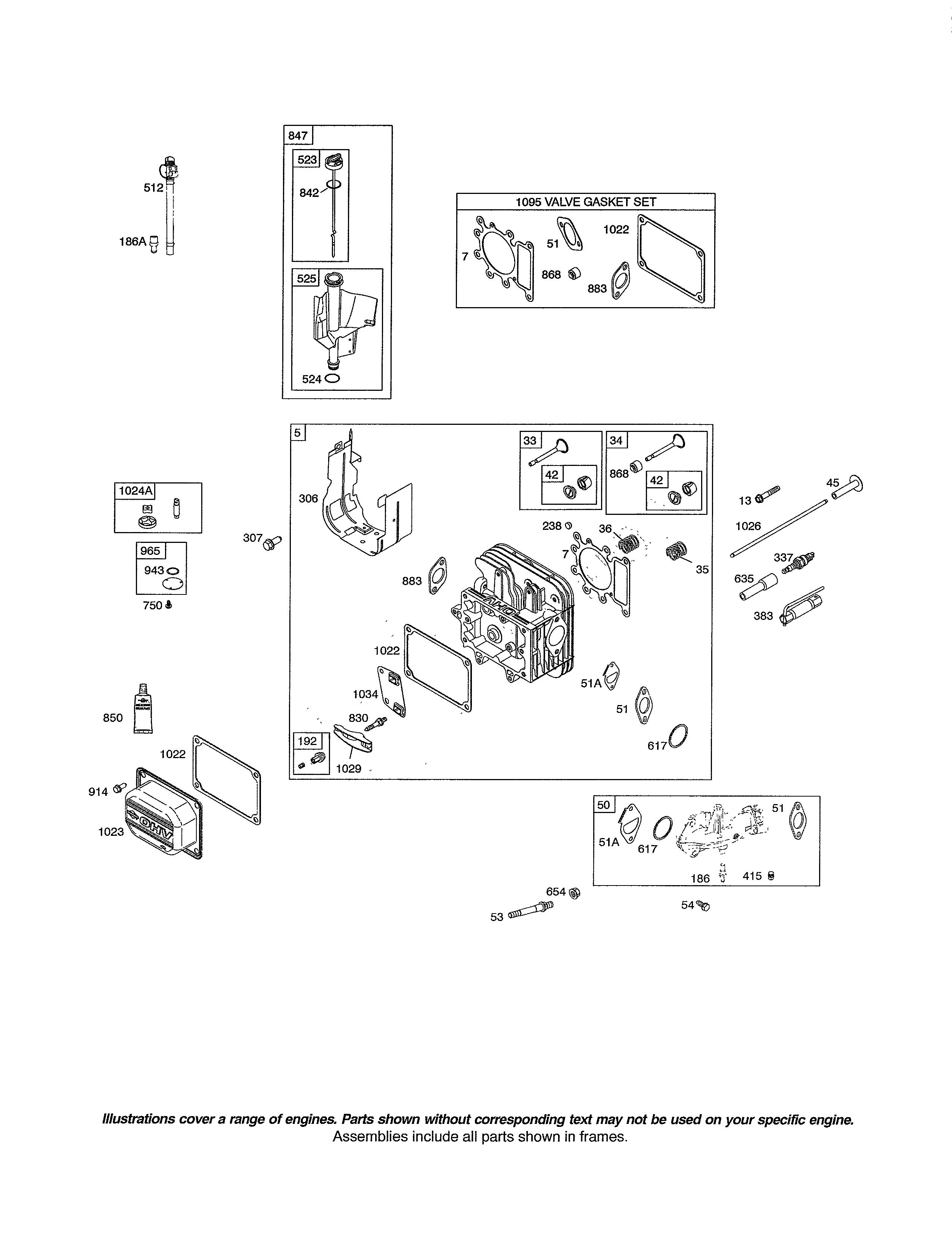 Poulan 96016001700 head-cylinder diagram