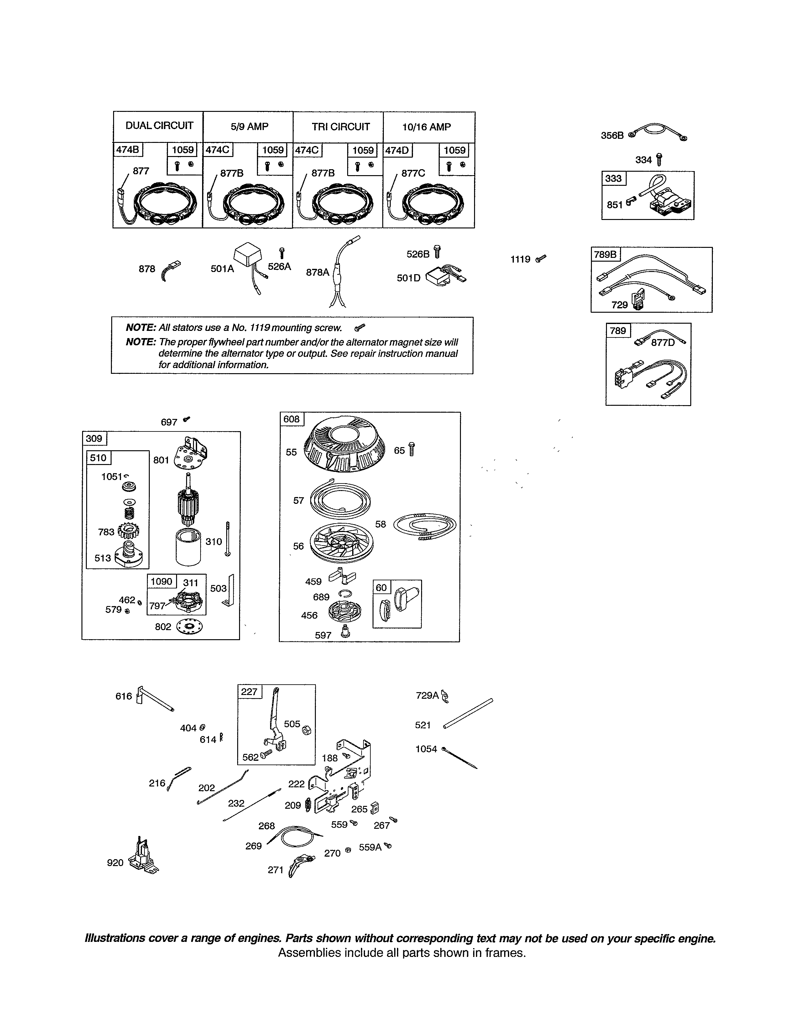Poulan 96016001700 rewind starter/motor-starter diagram