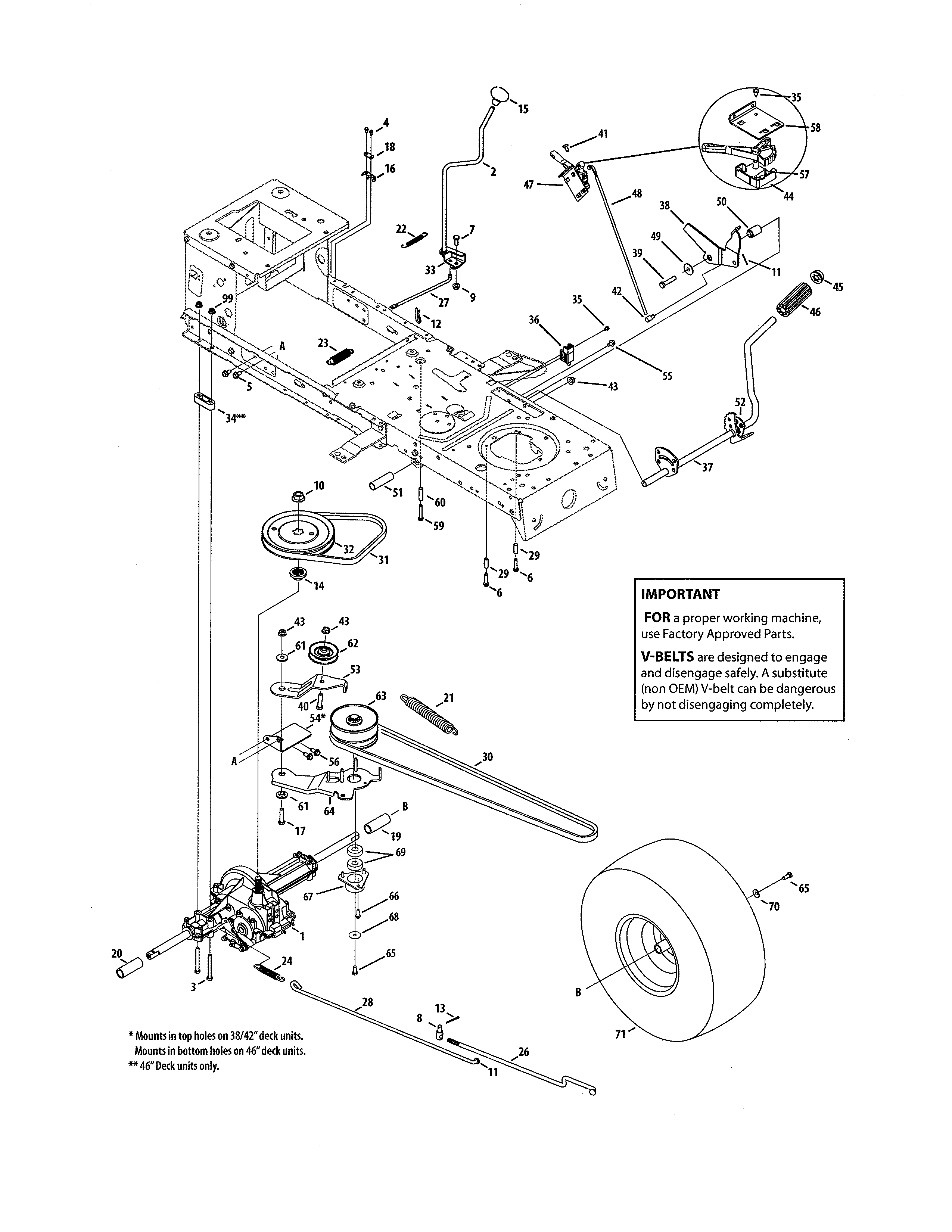 MTD 13AO772G055 drive diagram