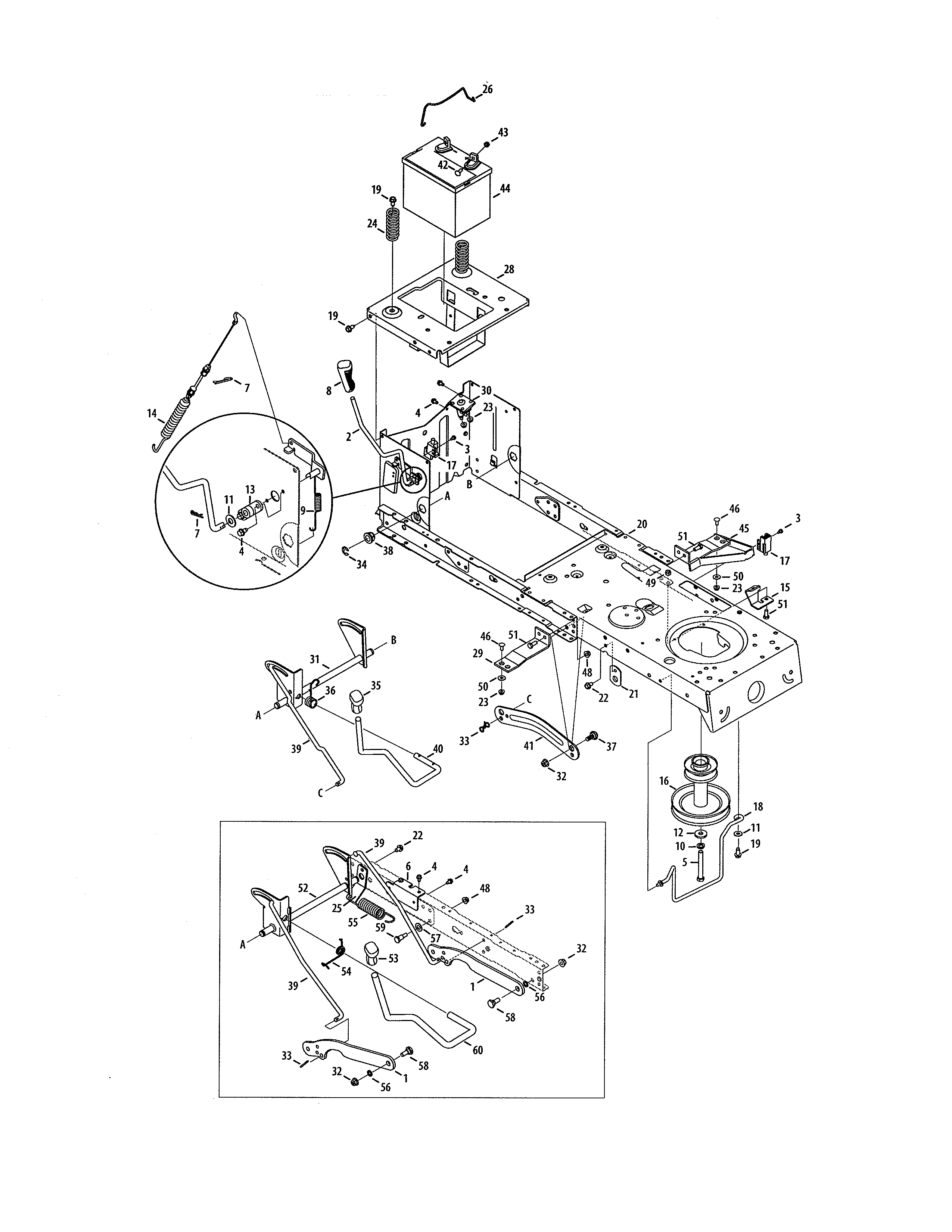MTD 13AO772G055 frame diagram