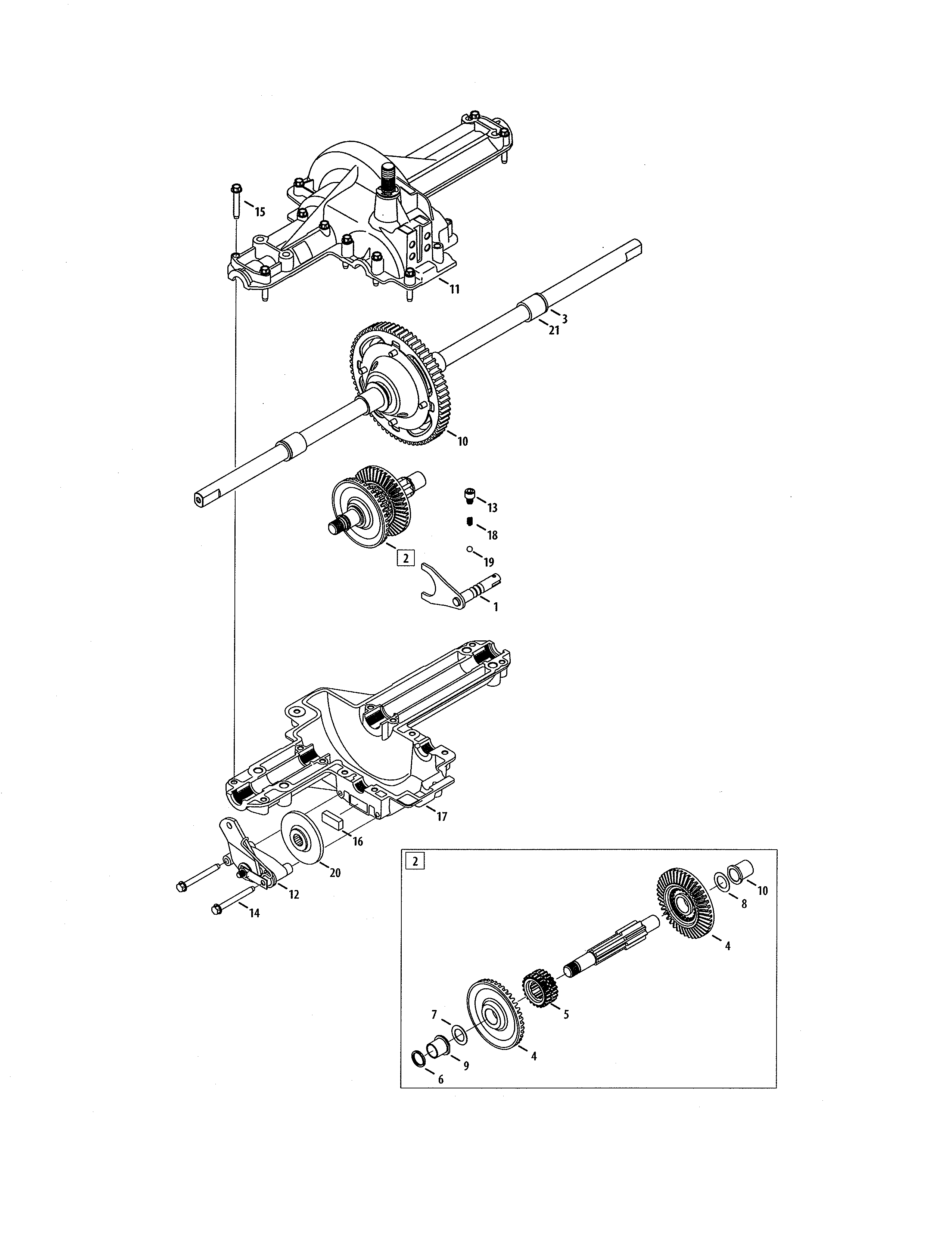 MTD 13AO772G055 transmission diagram