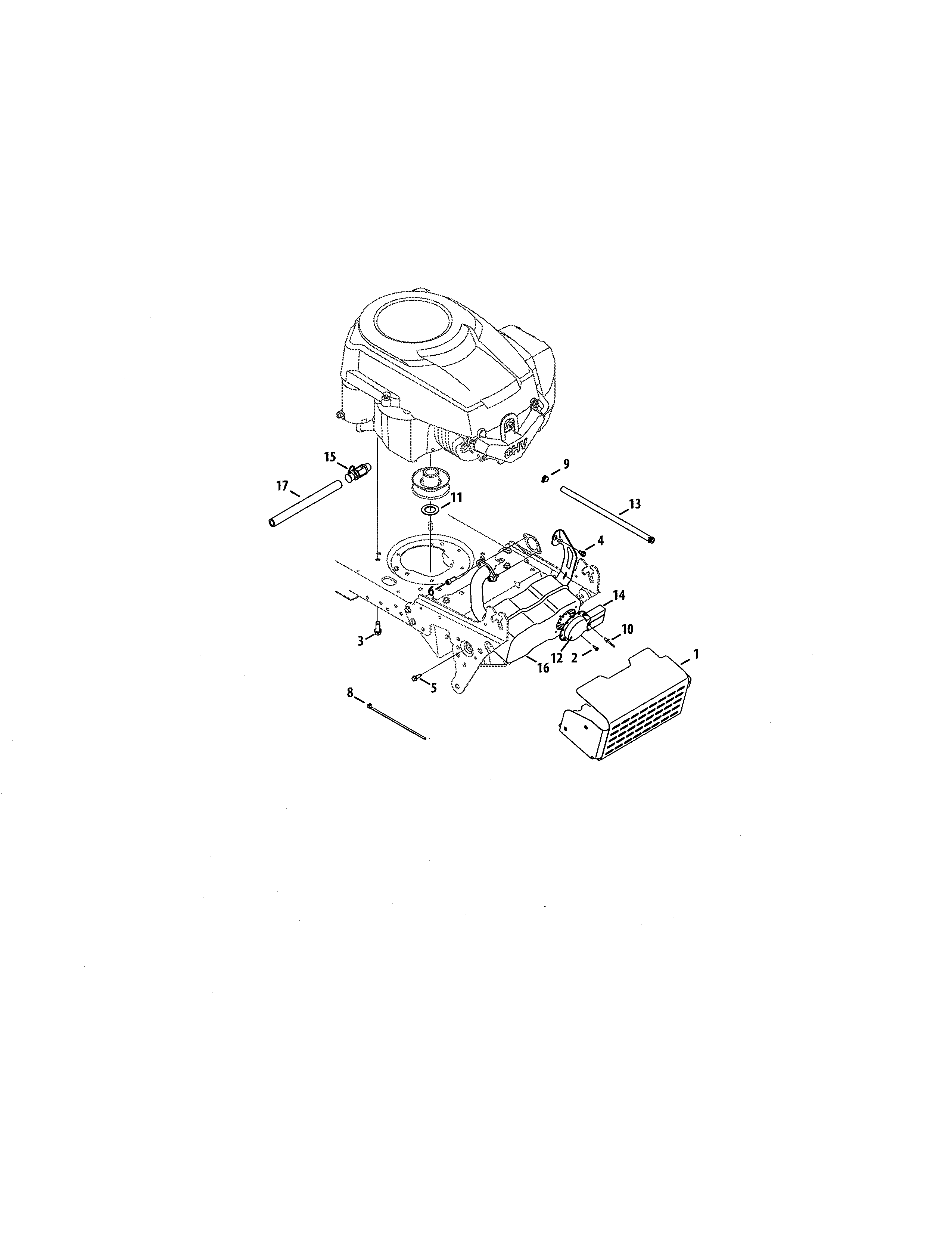 MTD 13AO772G055 kohler courage diagram