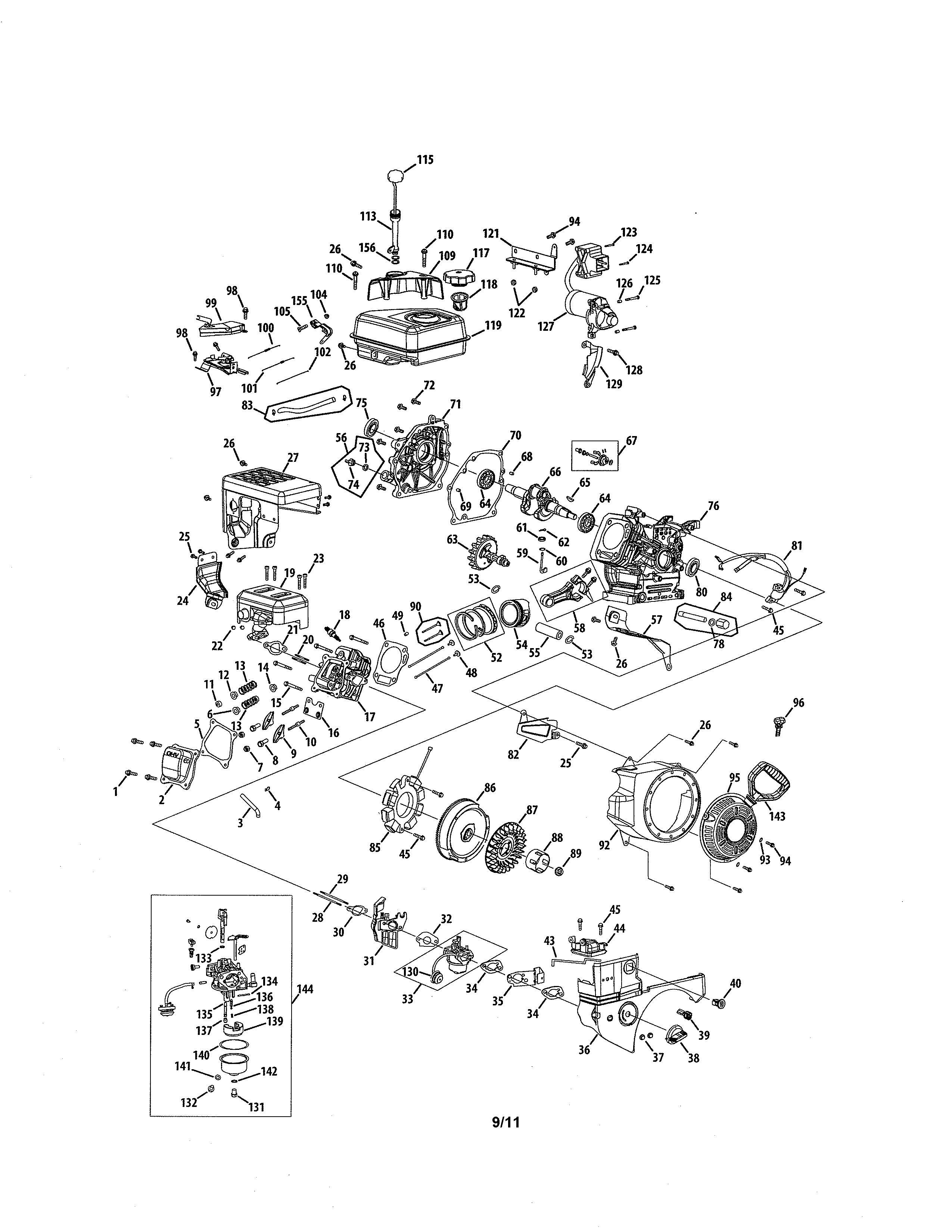 Craftsman 247889570 engine diagram