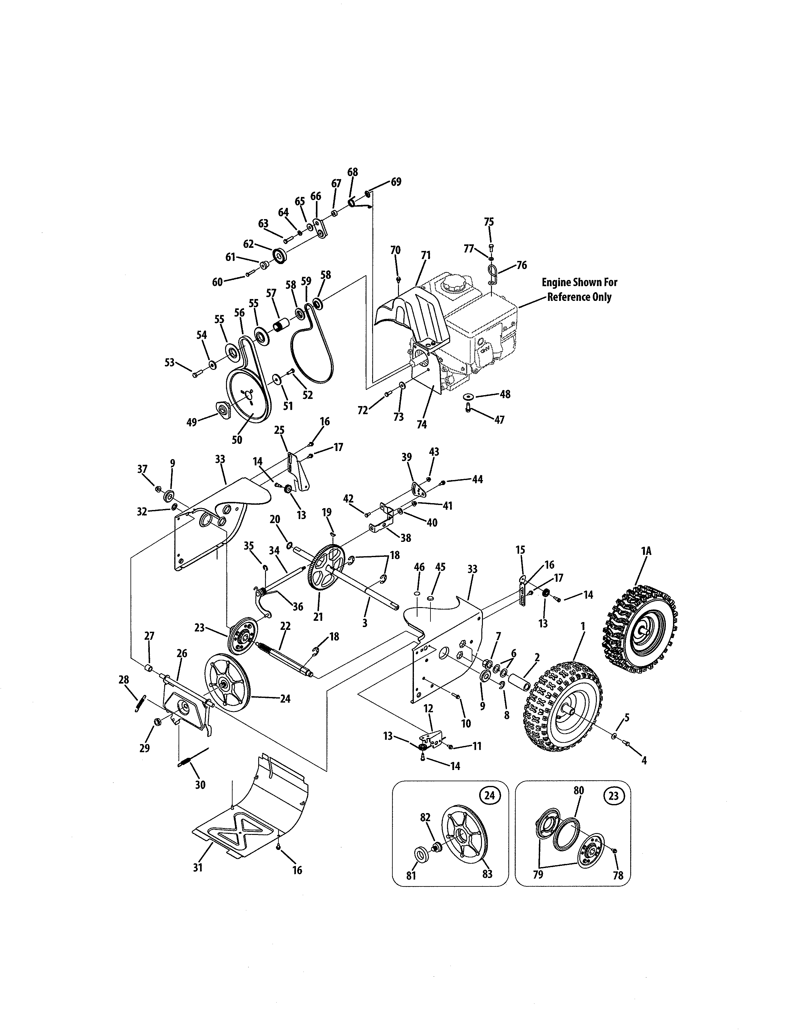 MTD 31AM63FF752 drive system diagram