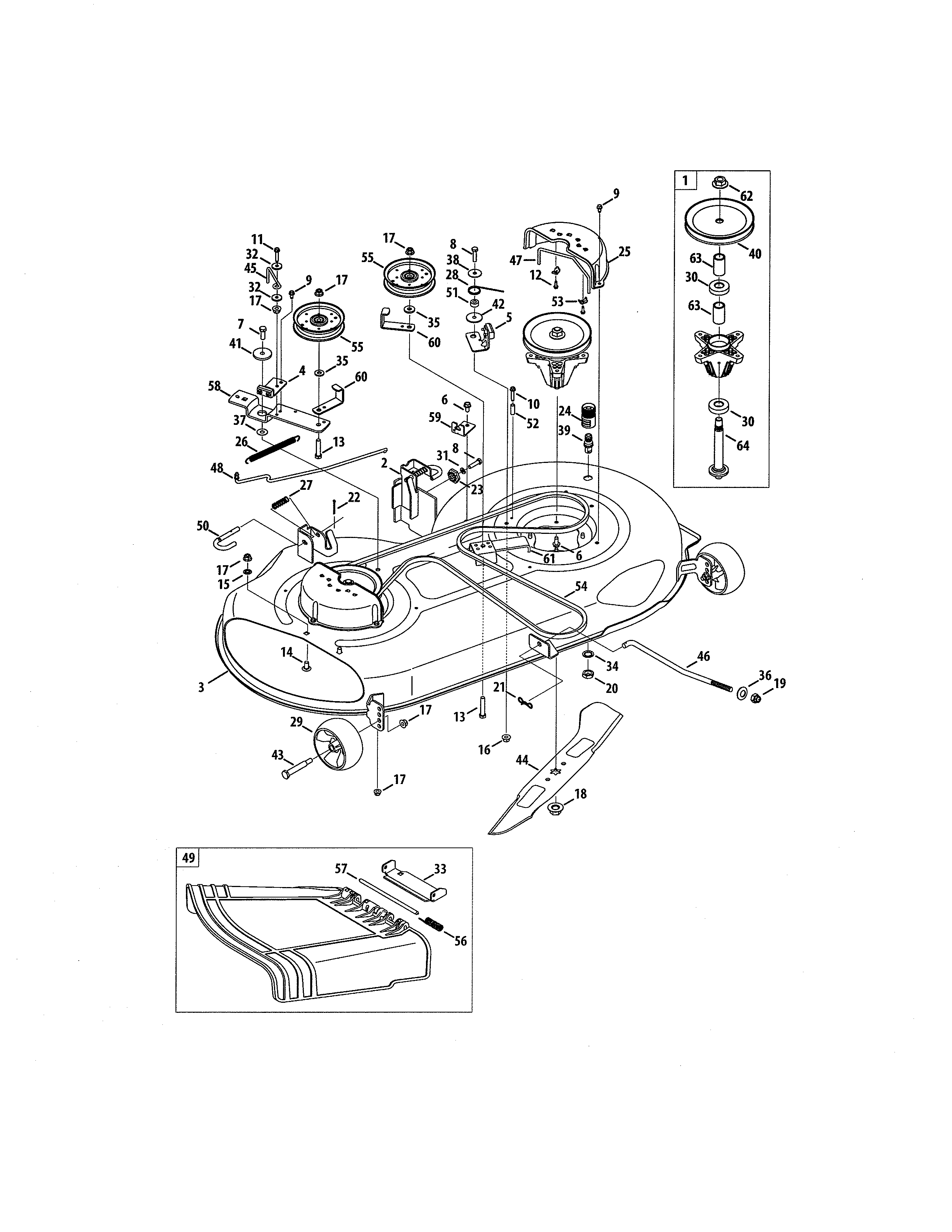 MTD 769-05404 46" deck diagram