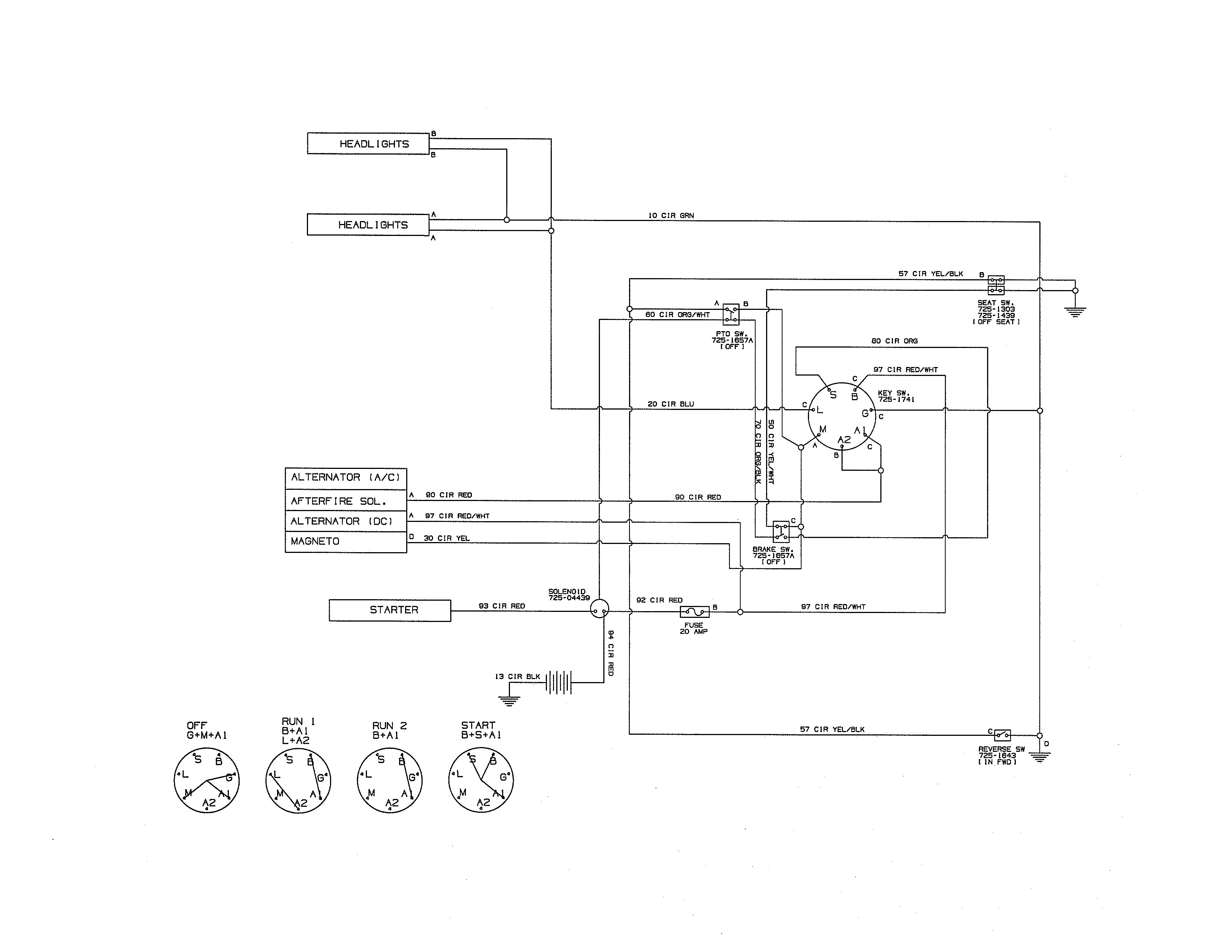 MTD 769-05404 wiring harness schematic-725-04481 diagram