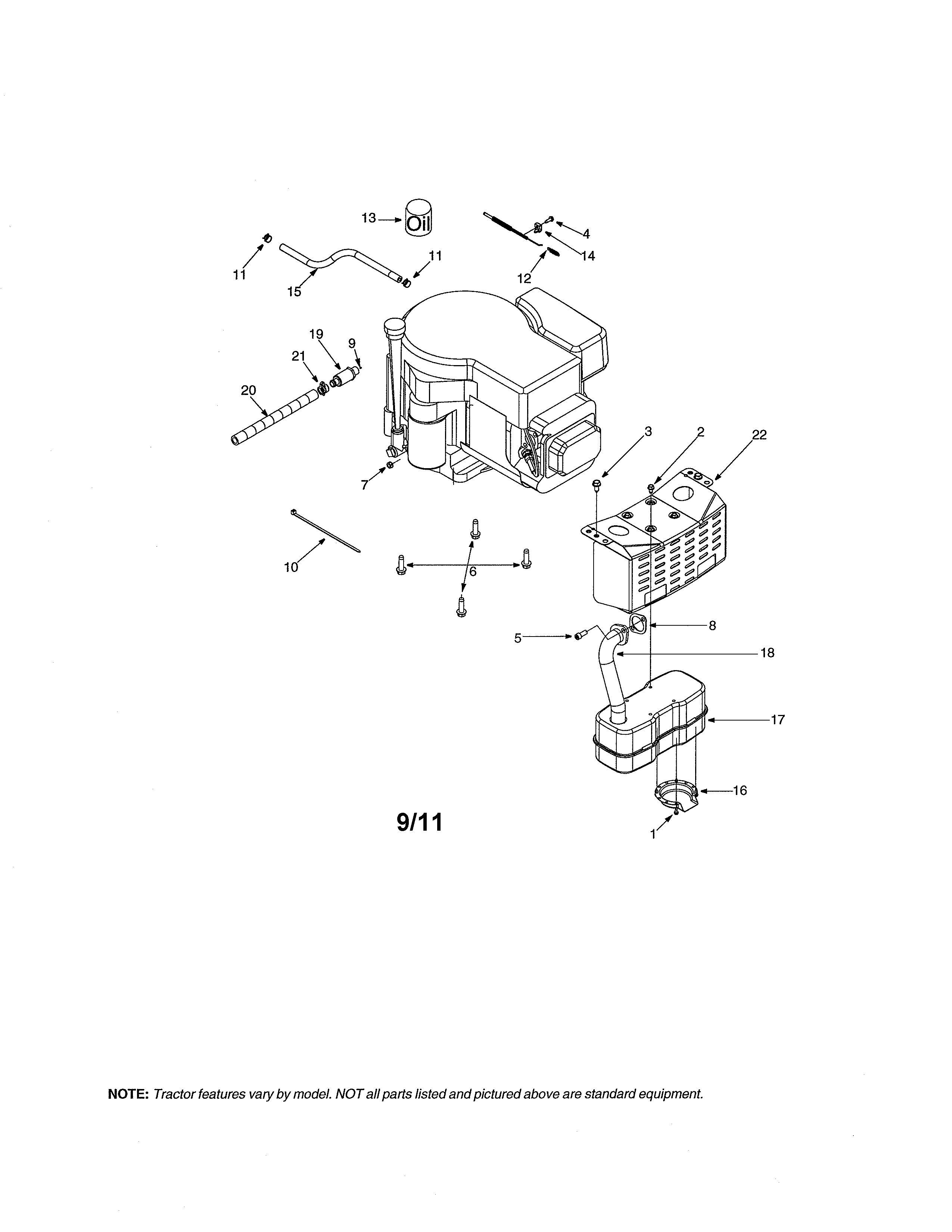 MTD 13AL606G730 muffler diagram
