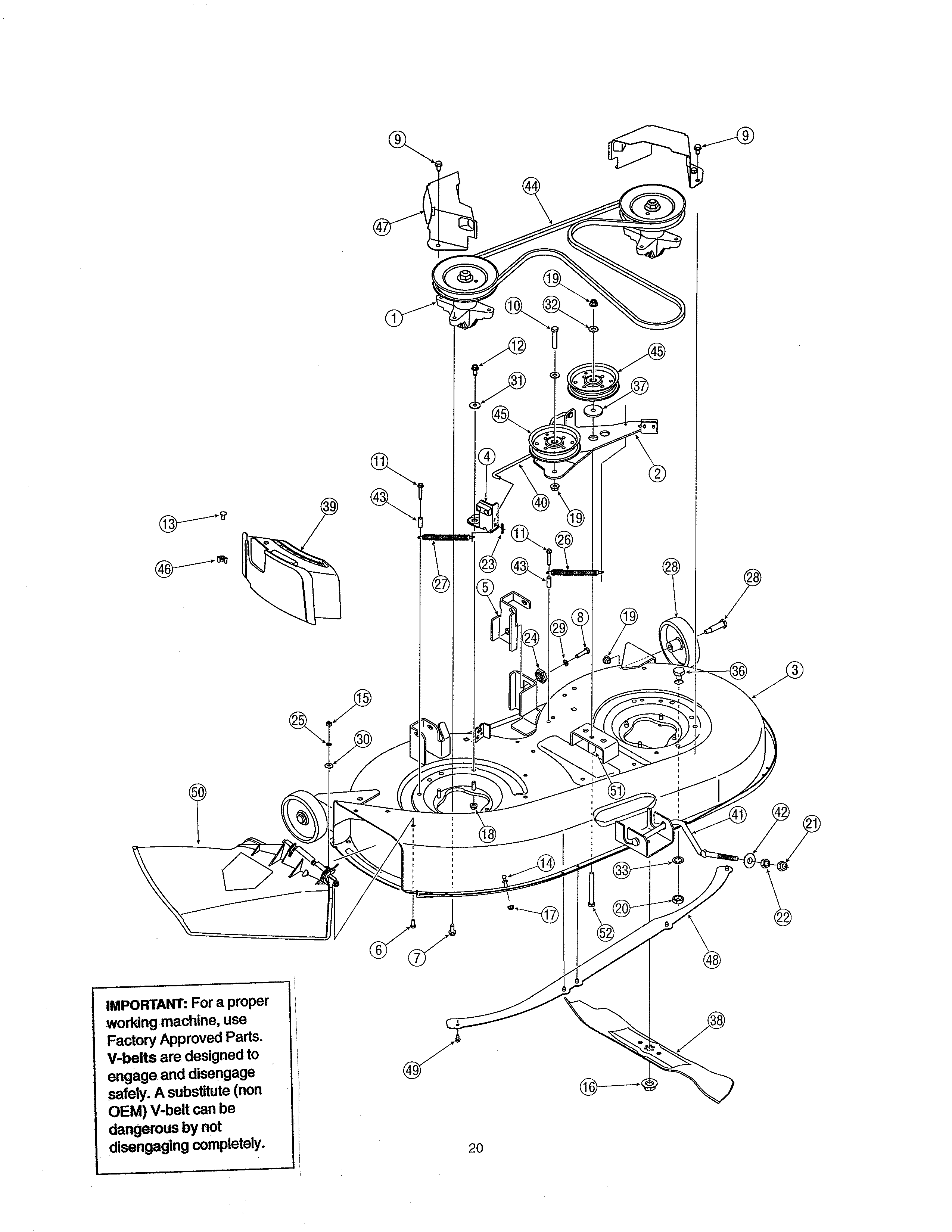 MTD 13AN791G755 42" deck diagram
