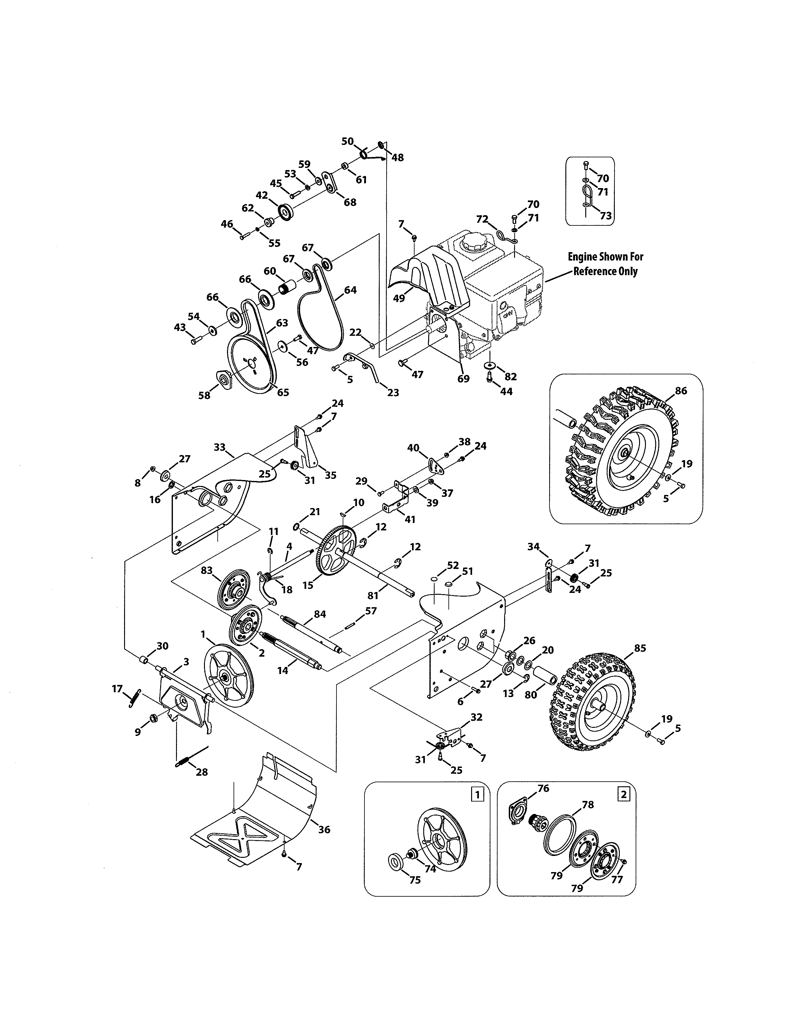 MTD 31AH64EG700 drive system diagram