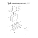 Whirlpool GU2400XTPT3 door and panel diagram