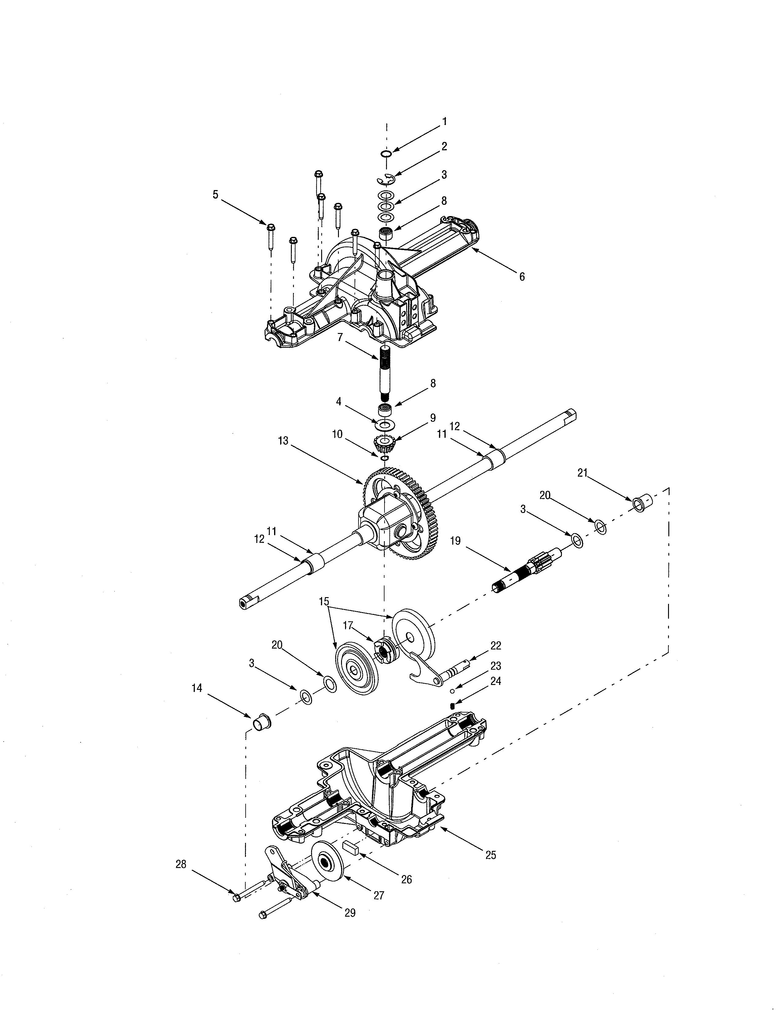 Yard-Man 13AT604H755 differential diagram
