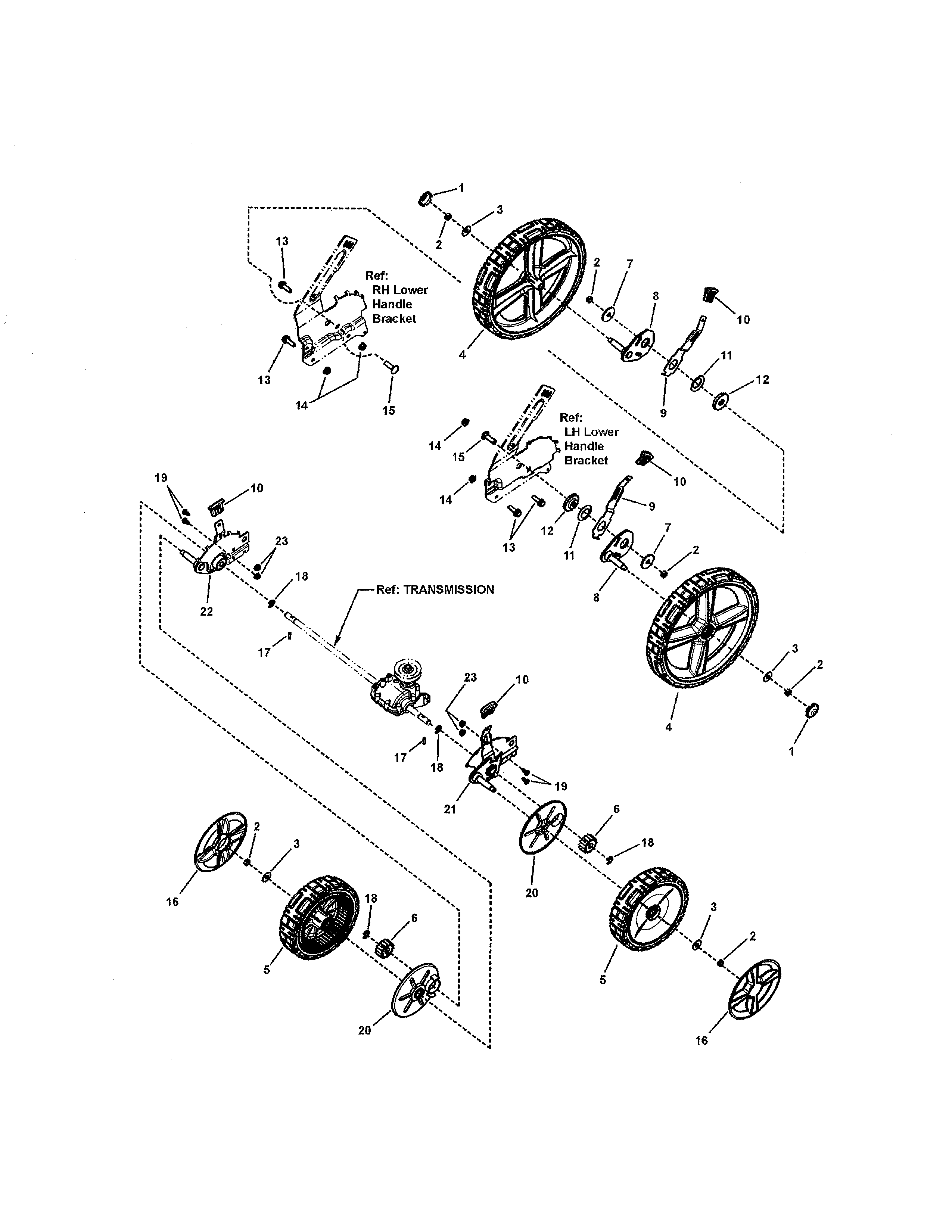 Snapper SXPV2270HW (7800776) wheels diagram