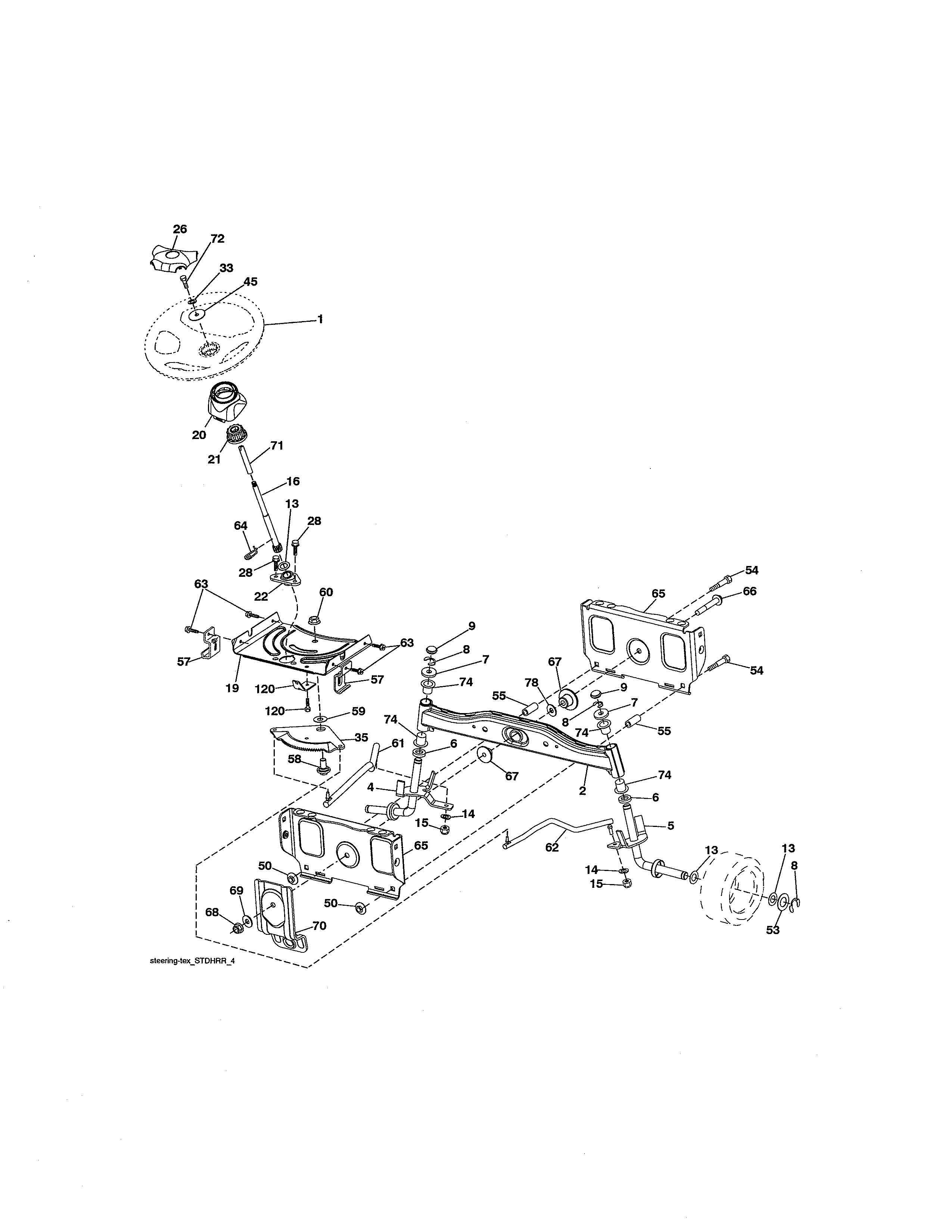 Craftsman 917289081 steering diagram