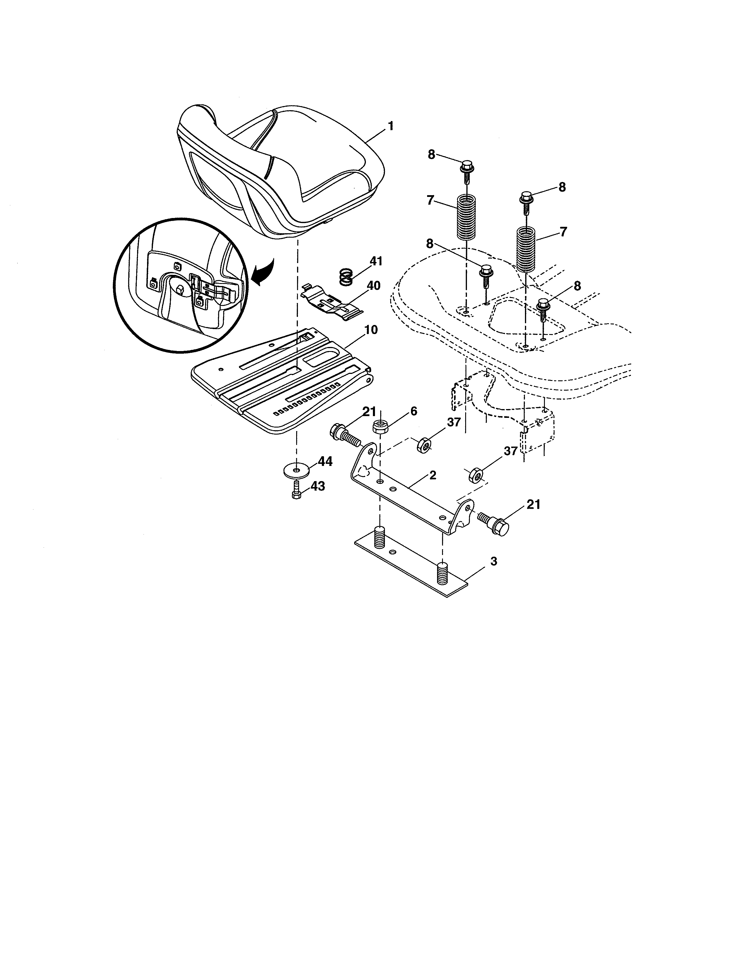 Craftsman 917289081 seat diagram