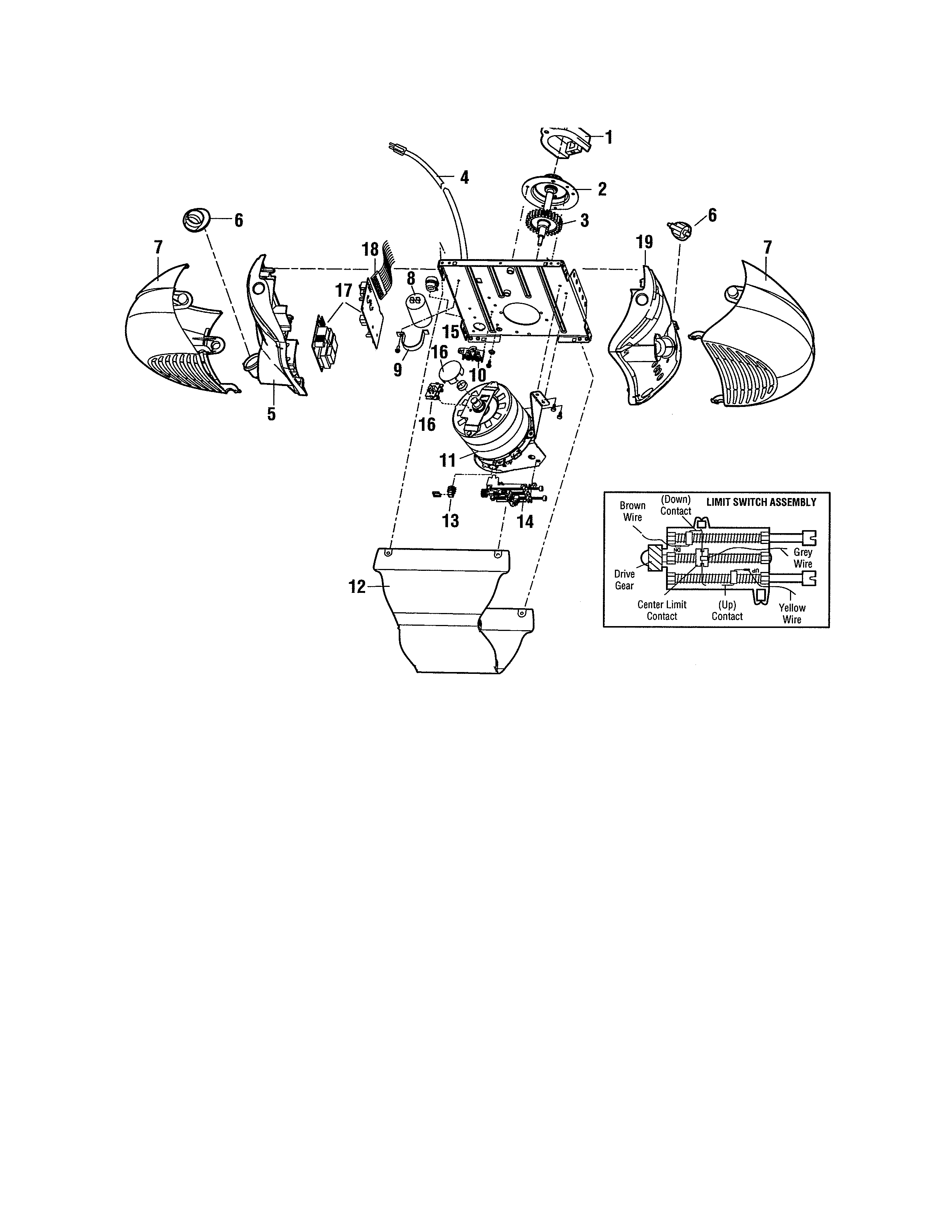 Craftsman 13953915D motor unit assembly diagram