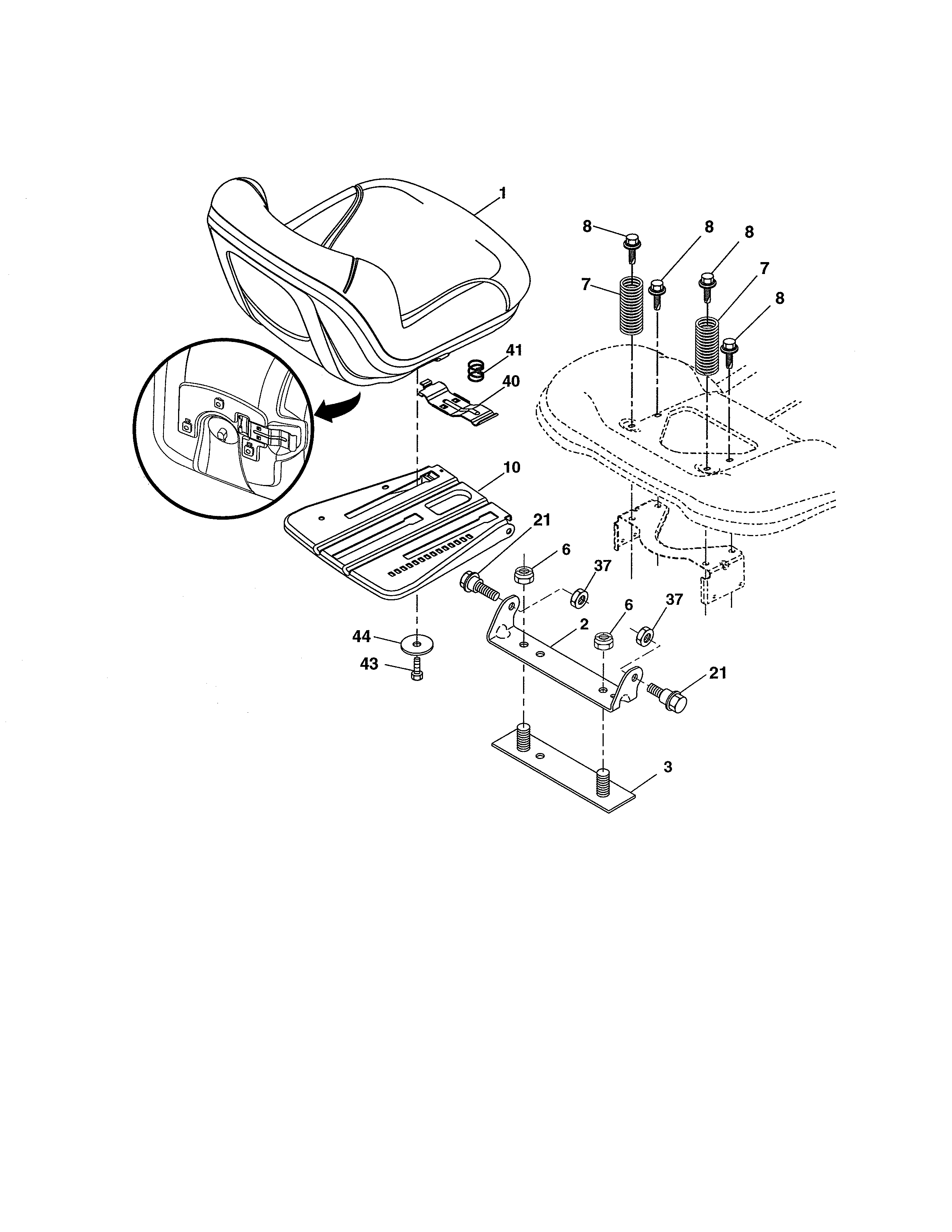 Craftsman 917288515 seat diagram