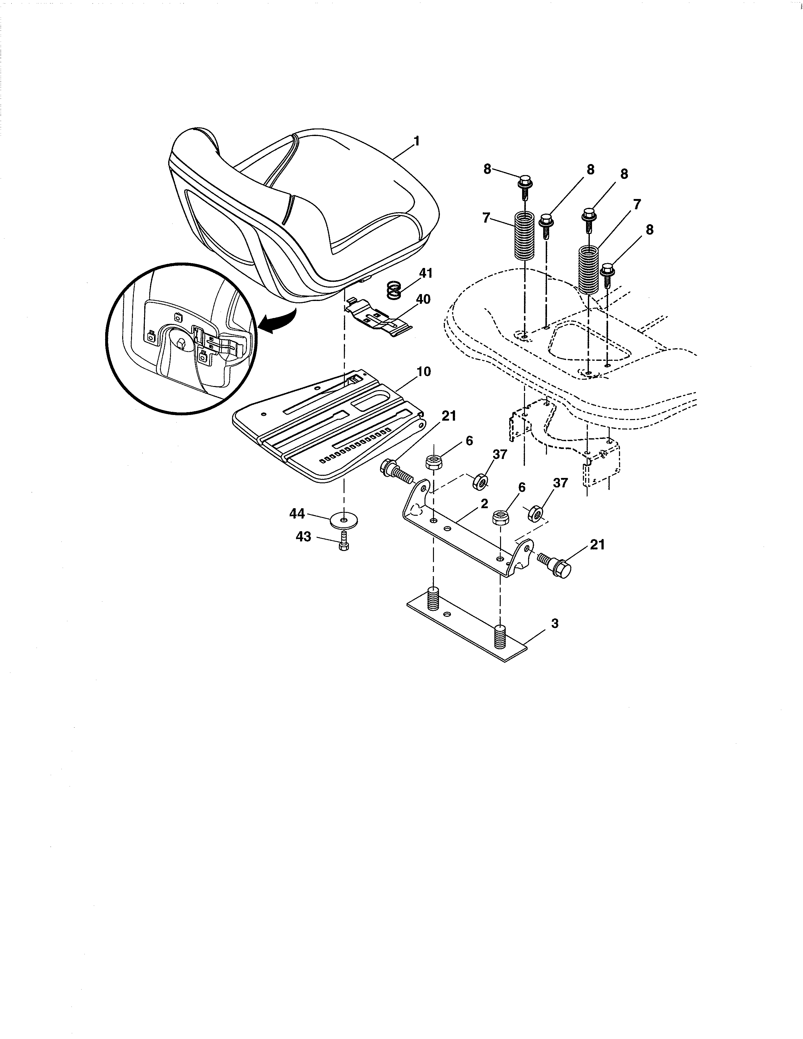 Craftsman 917288572 seat diagram