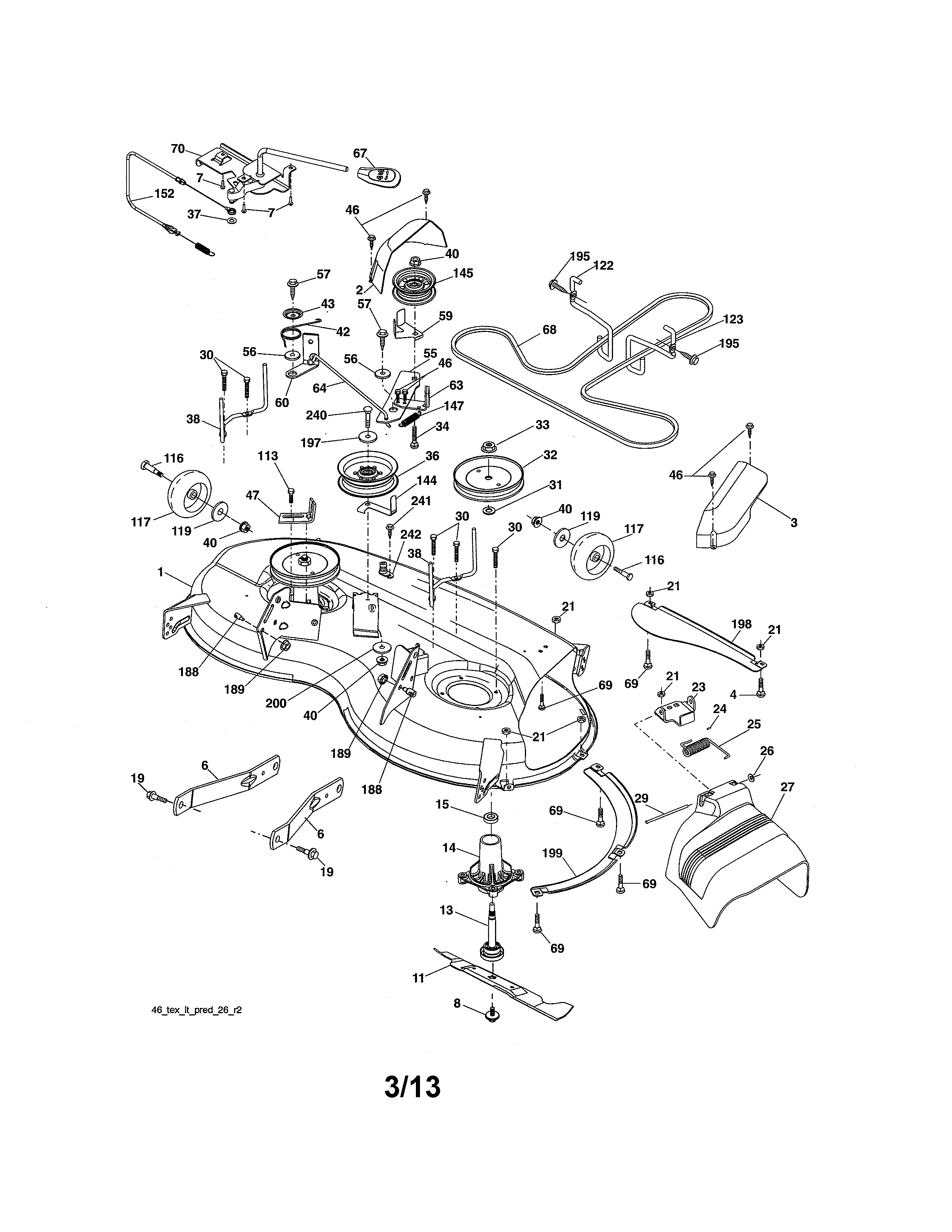 Craftsman 917288572 mower deck diagram