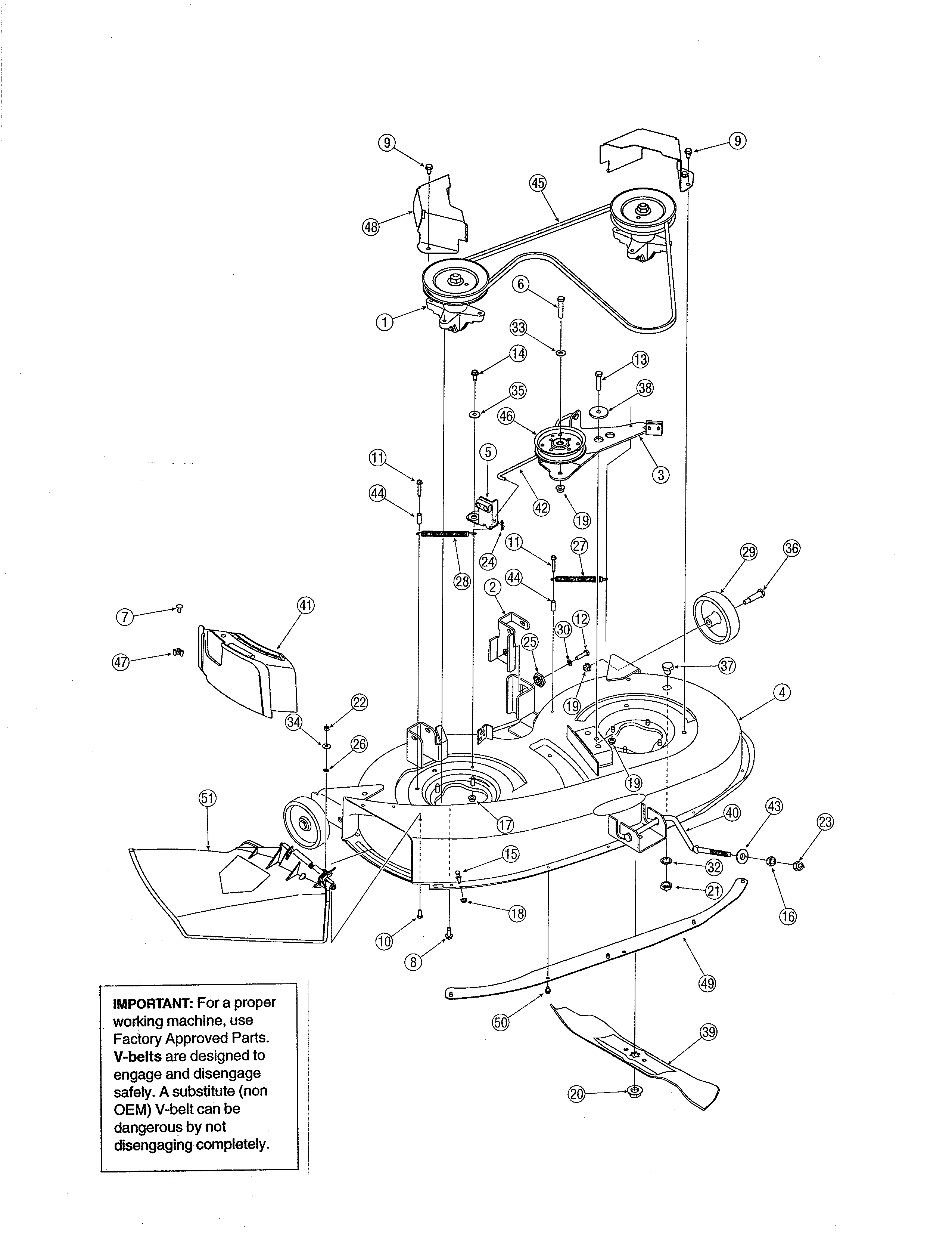 MTD 13AN771G731 38" deck diagram