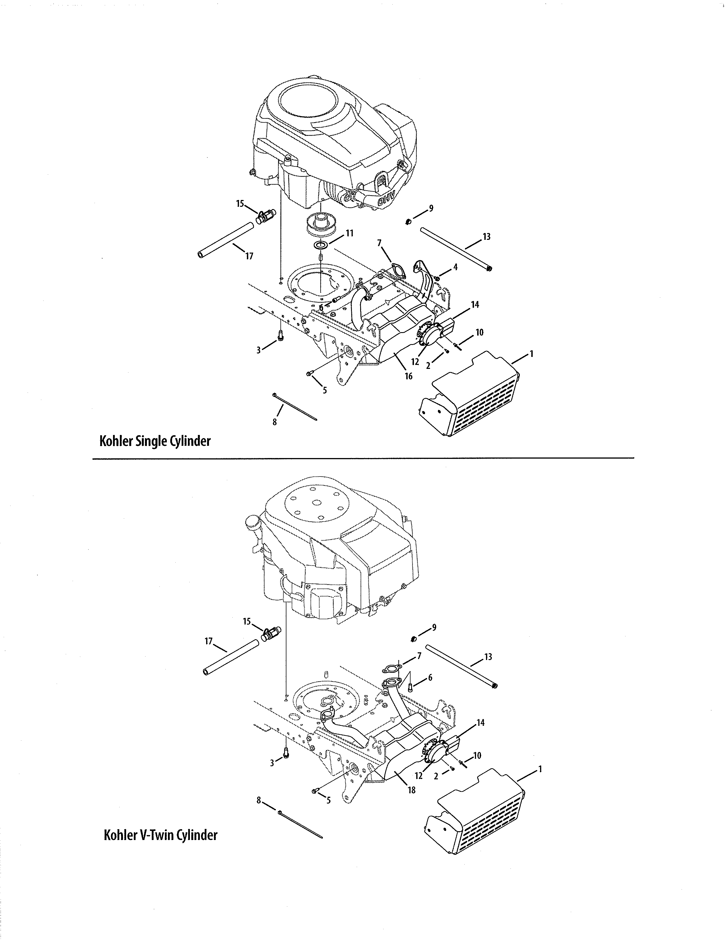 MTD 13AX615G055 engine accessories diagram