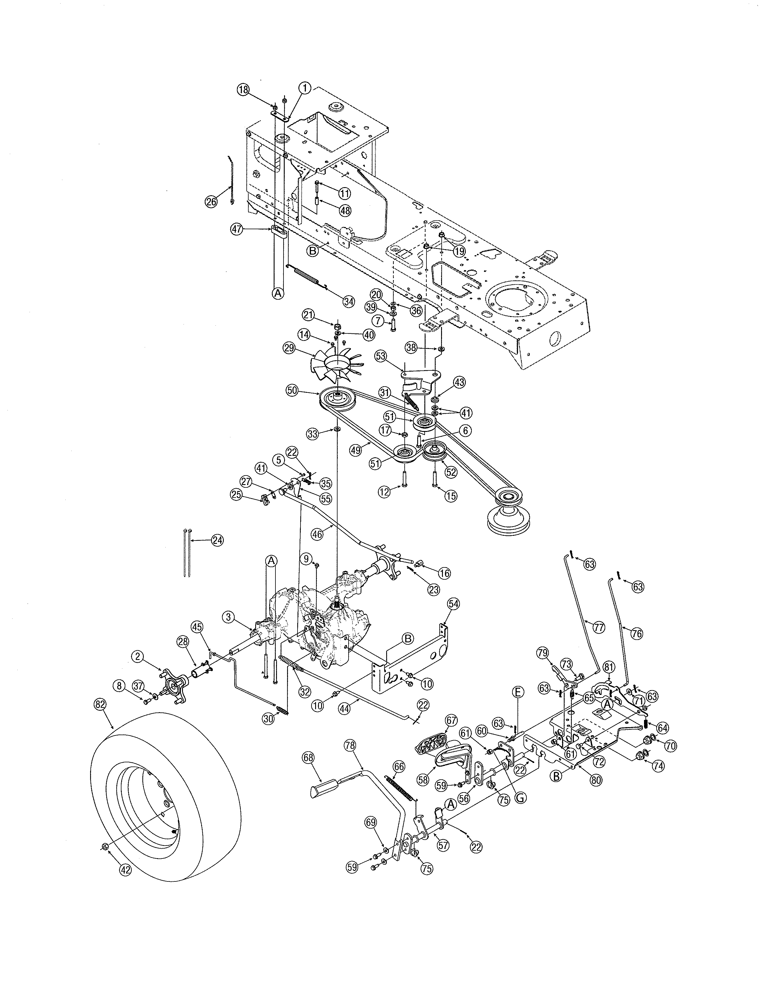 MTD 13AP625K730 drive diagram
