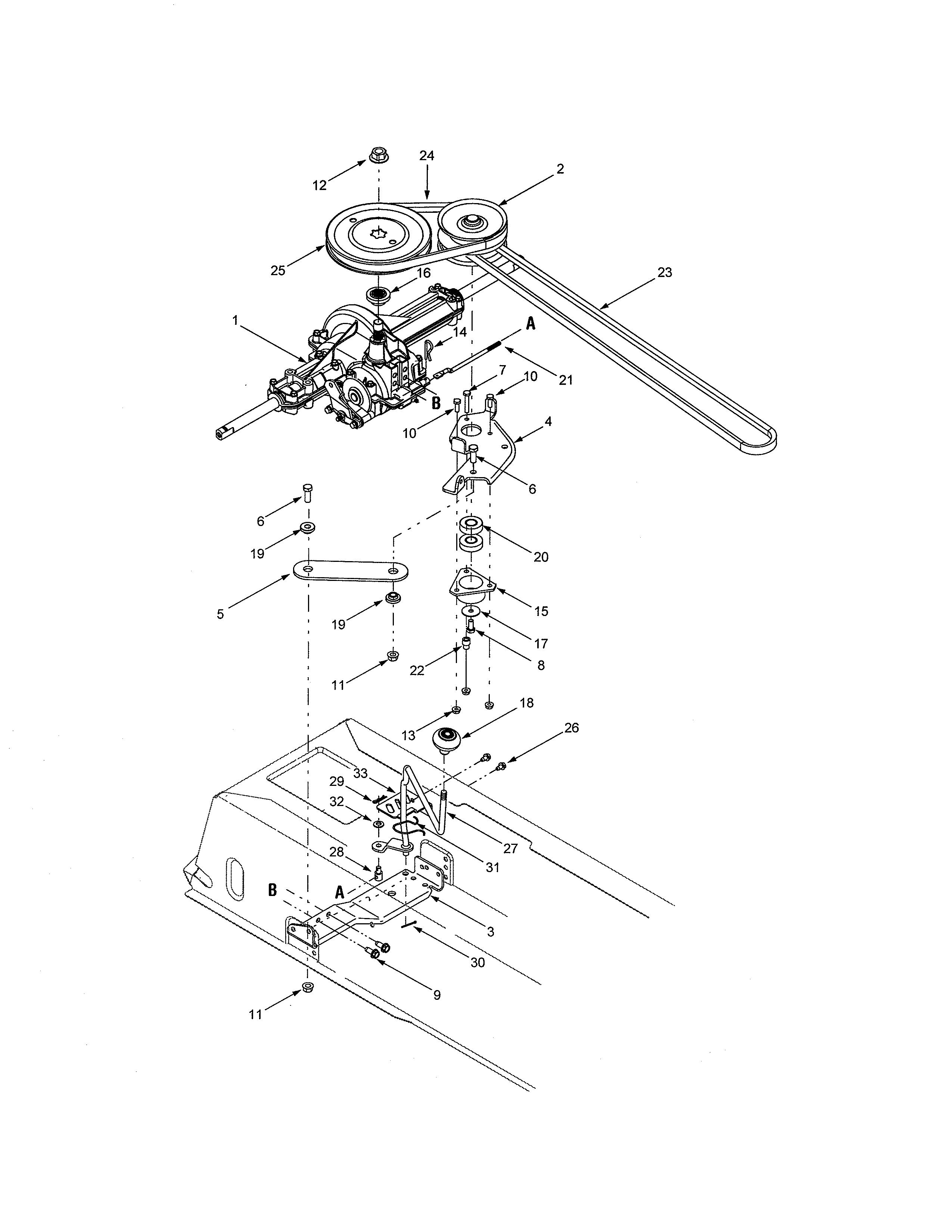 MTD 13AC650F700 transmission diagram