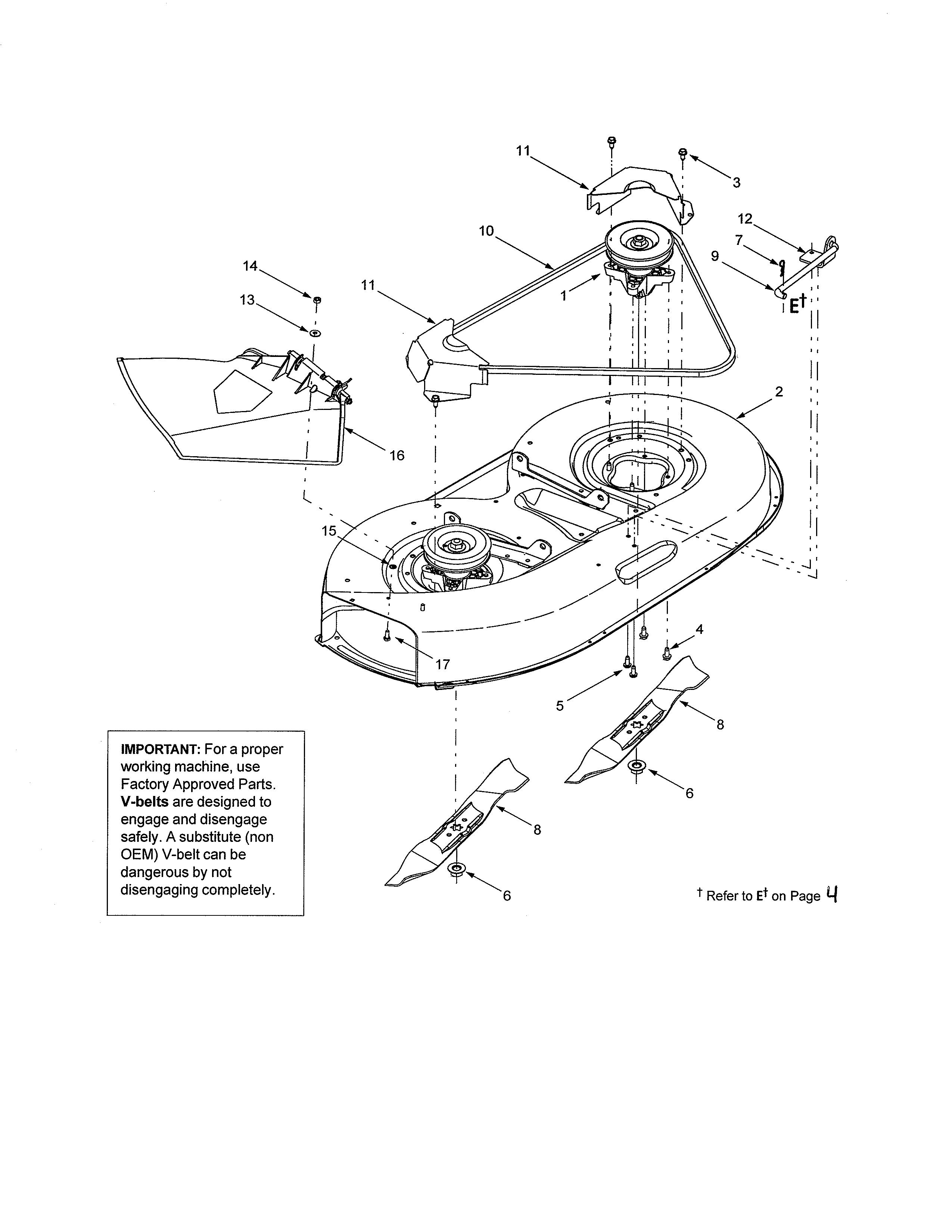 MTD 13AC650F700 mower deck diagram